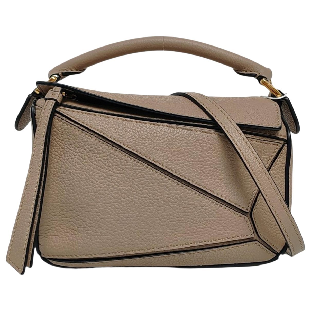 Puzzle leather handbag