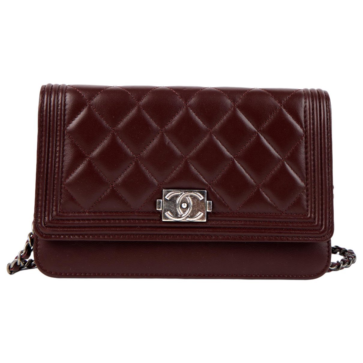 Wallet On Chain Boy leather crossbody bag