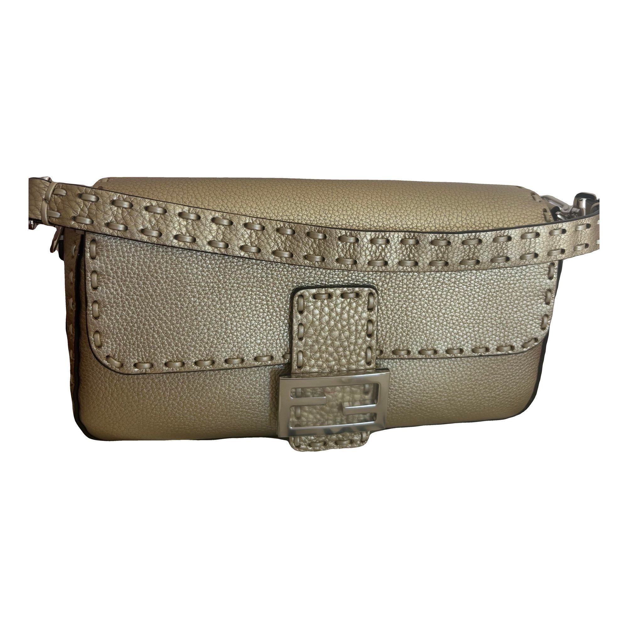 Baguette leather handbag
