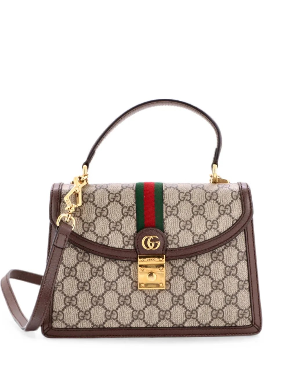 Ophidia Flap Top Handle Bag GG Coated Canvas Small satchel