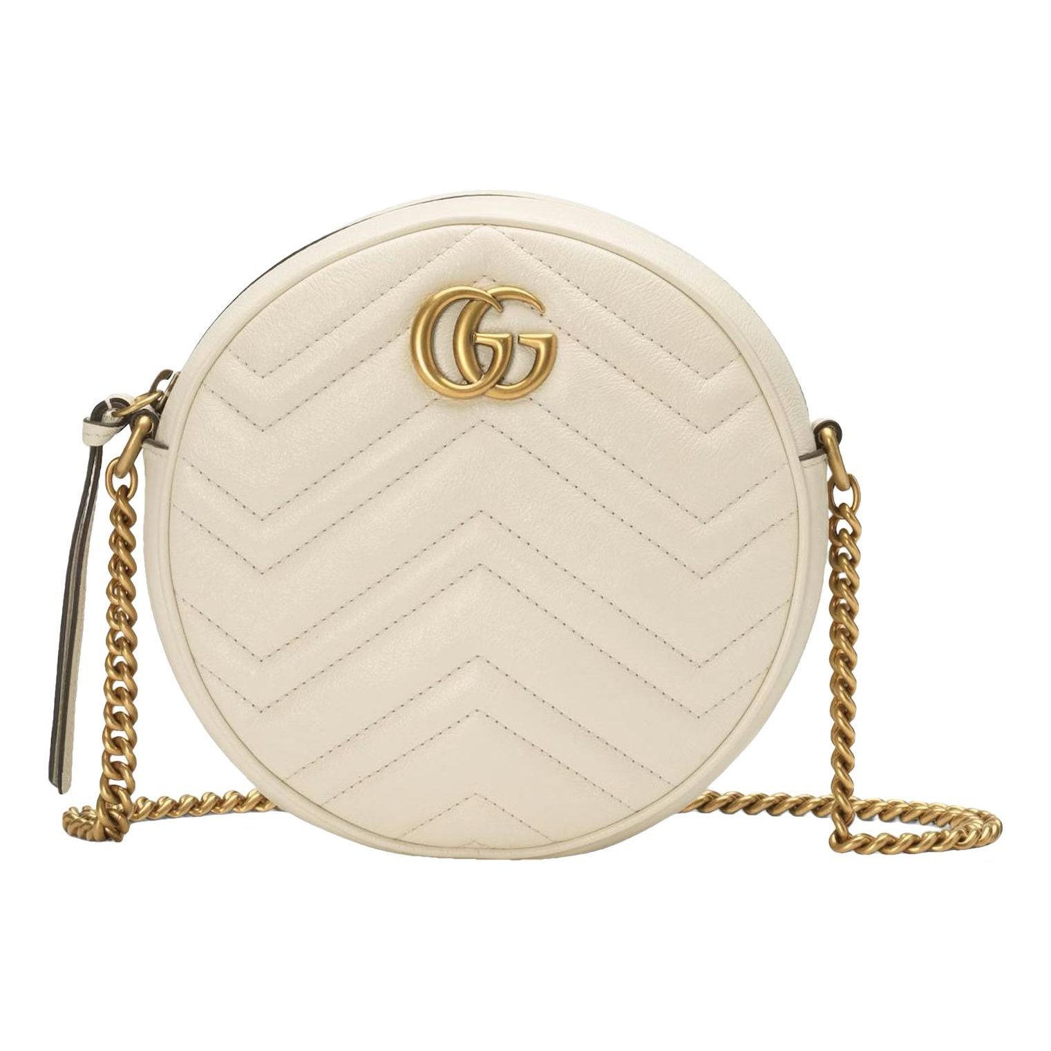 Ophidia Round leather crossbody bag