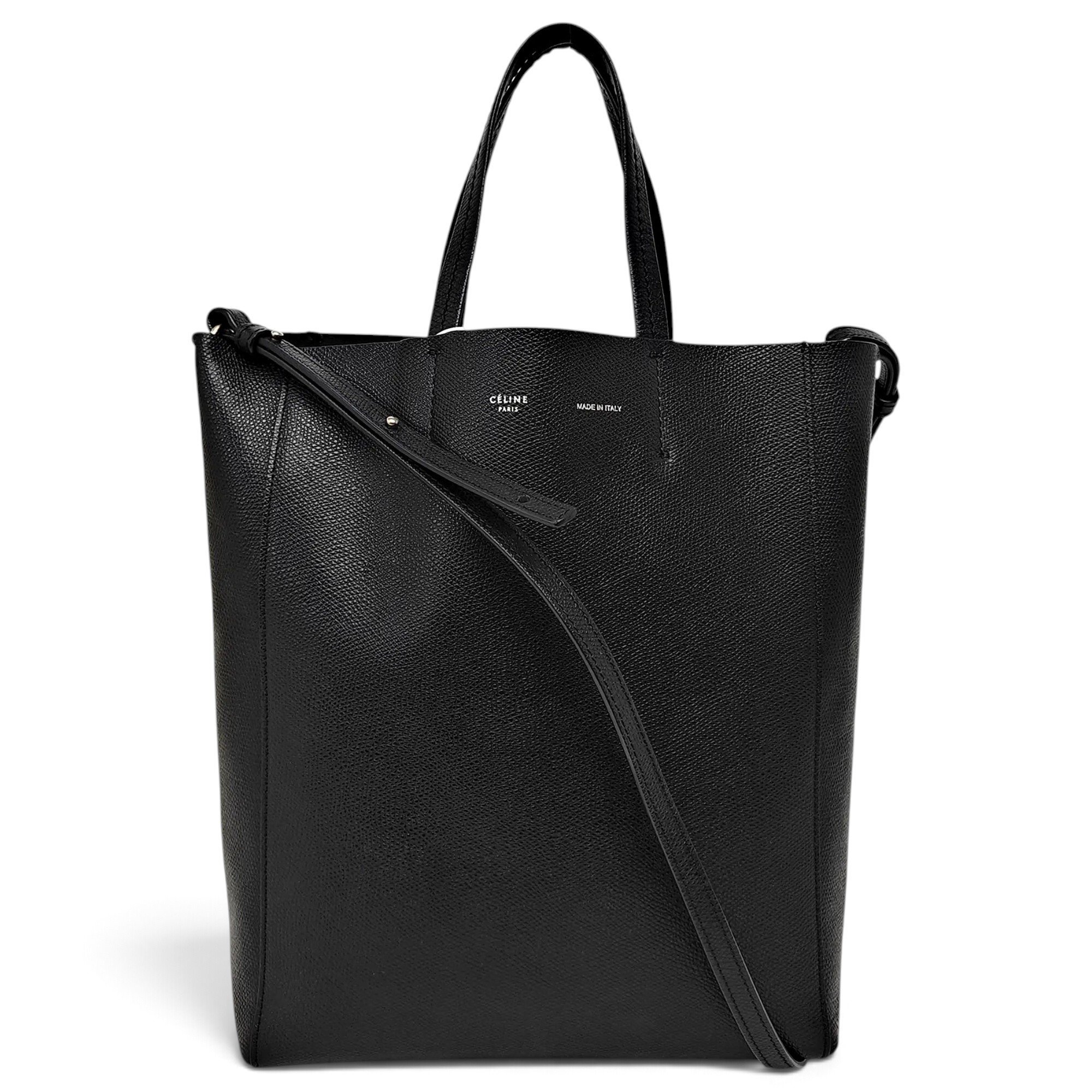 Cabas Vertical leather tote