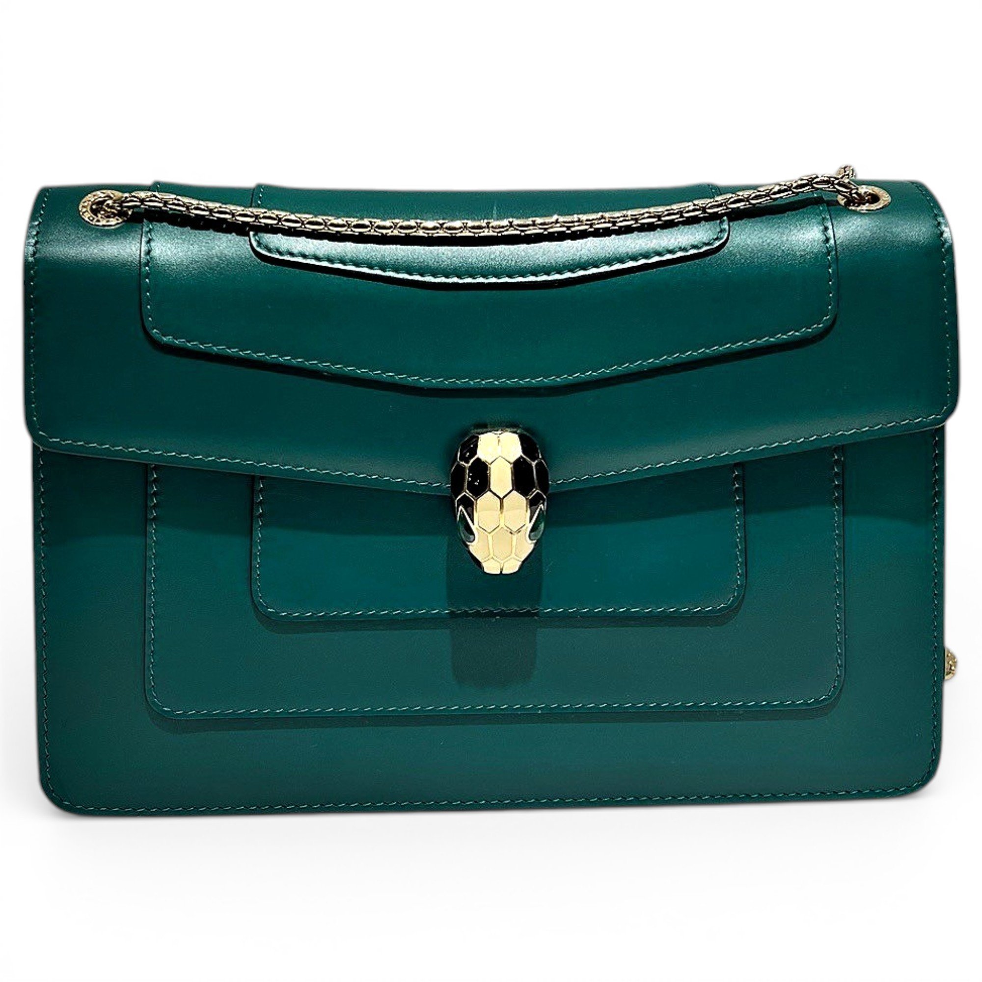 Serpenti leather handbag