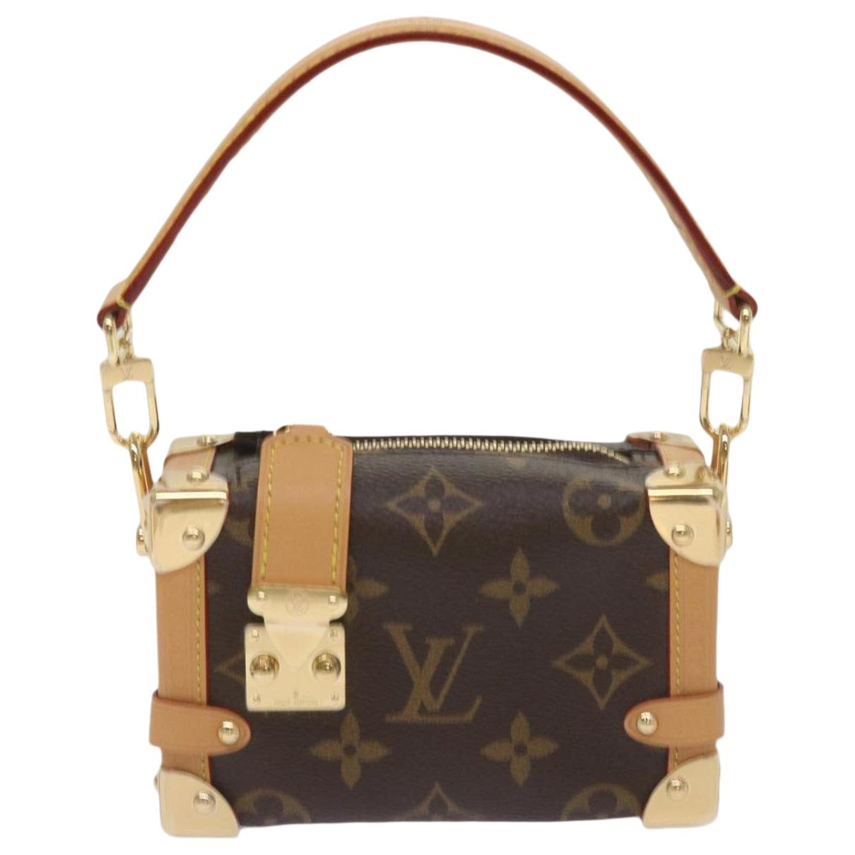 Side Trunk leather handbag