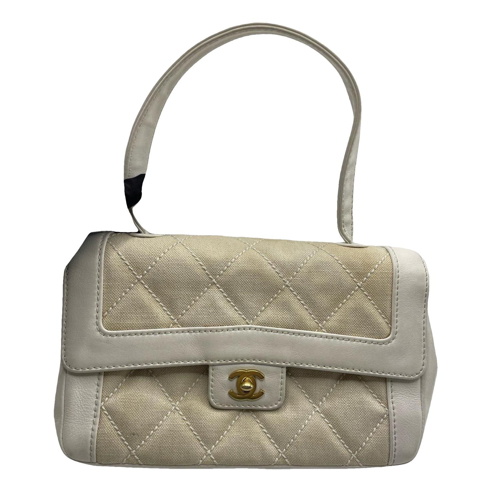 Timeless Classique Top Handle linen bag