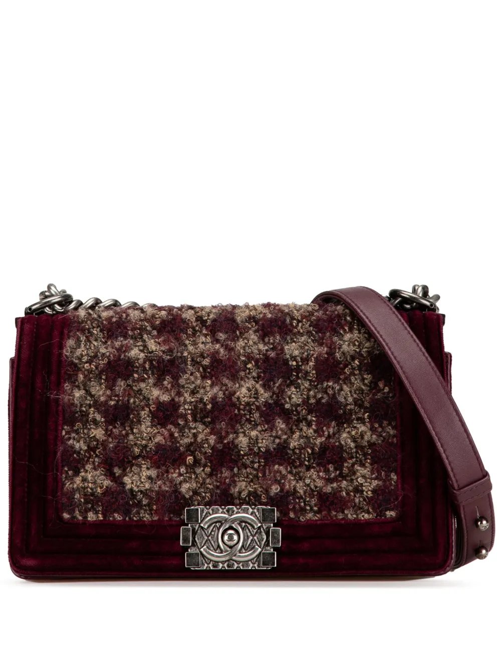 2013-2014 Medium Velvet and Tweed Boy Flap shoulder bag