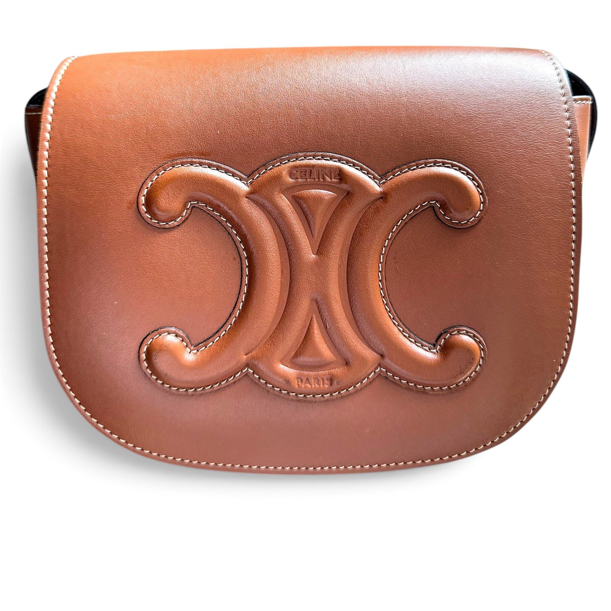 Triomphe leather handbag