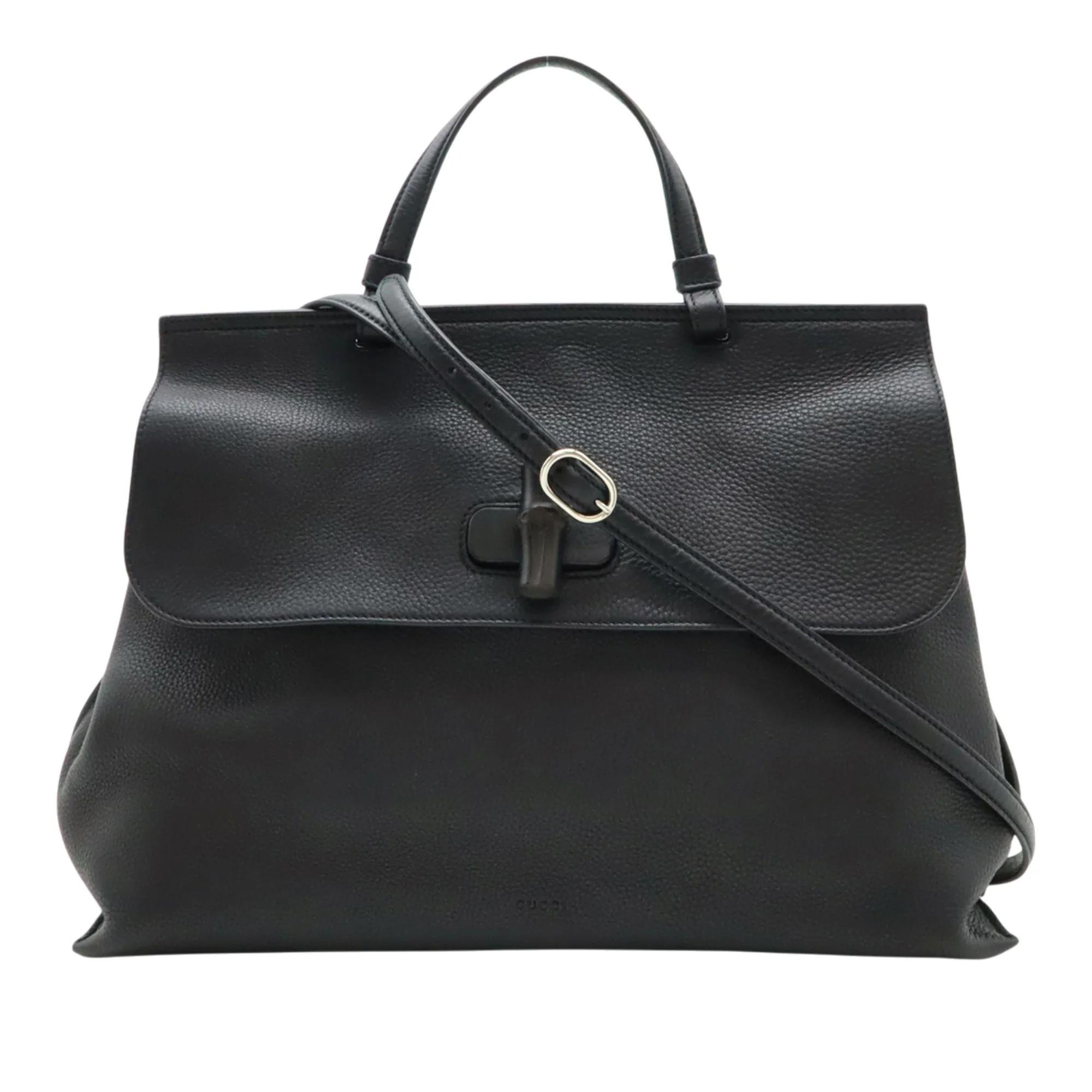 Bamboo pony-style calfskin satchel