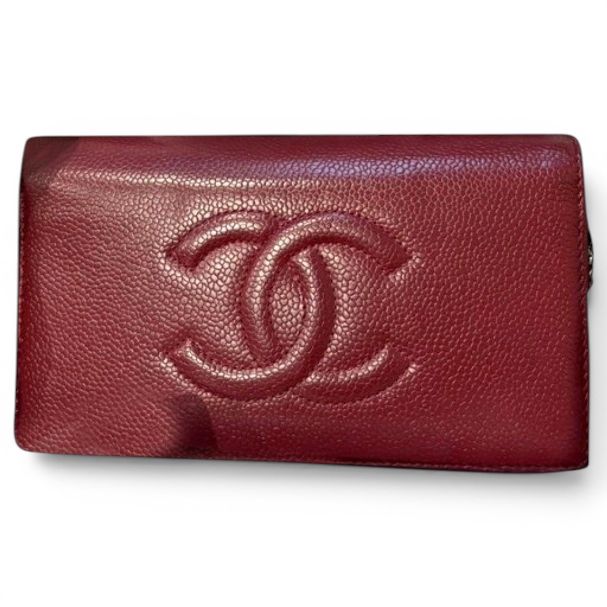 Leather clutch bag