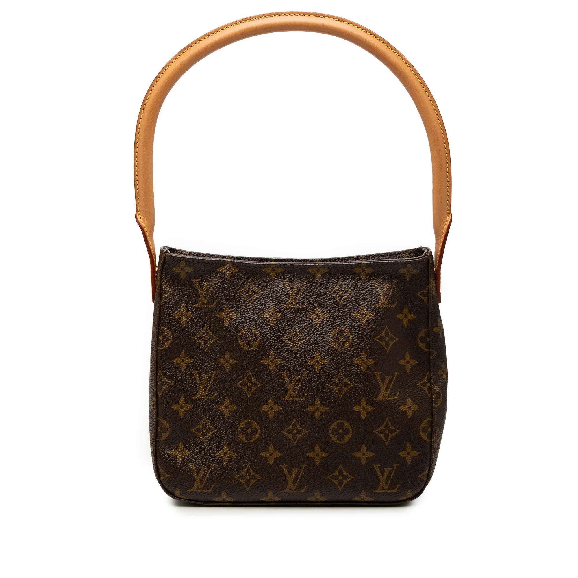 Looping leather handbag