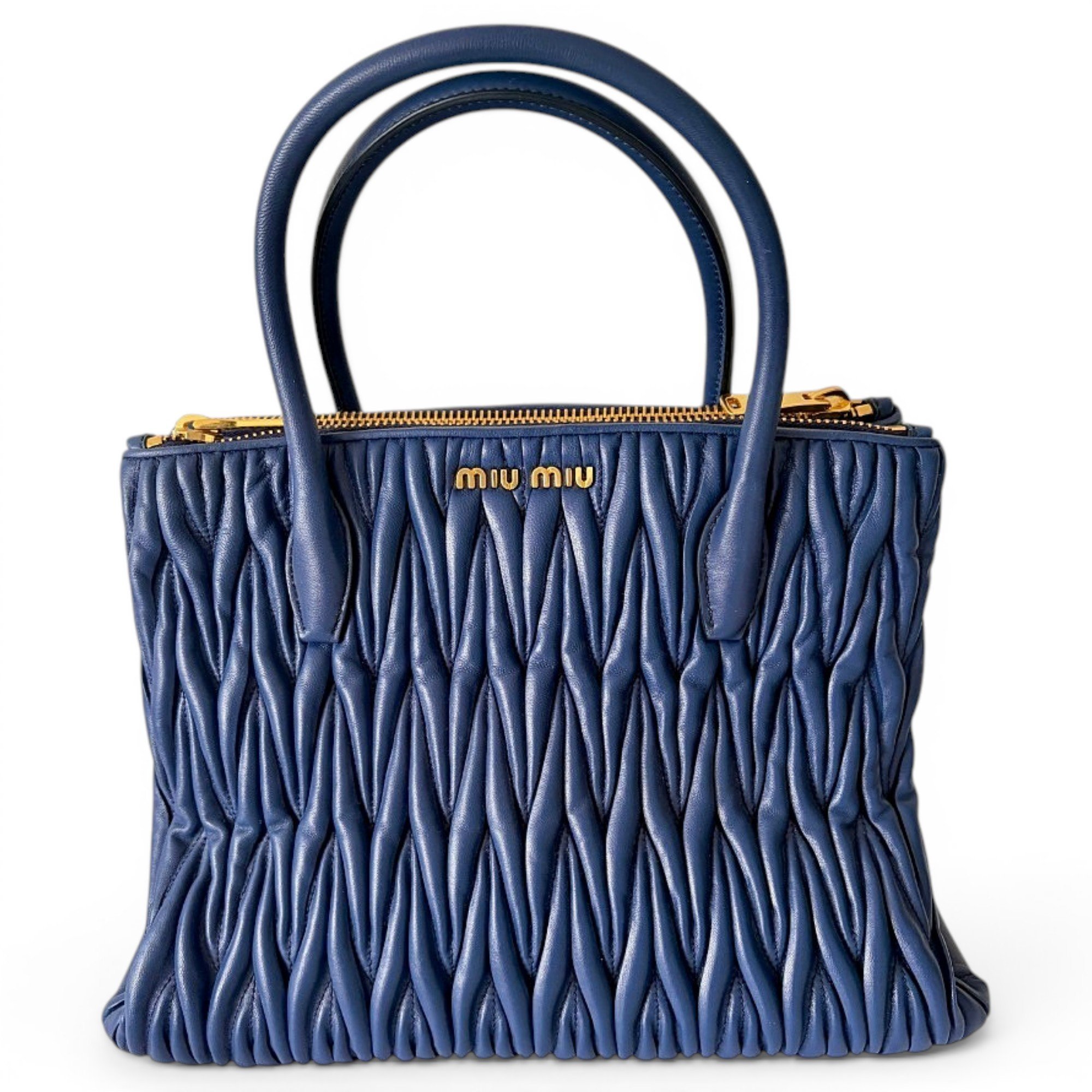 Miu Miu Matelassé leather tote