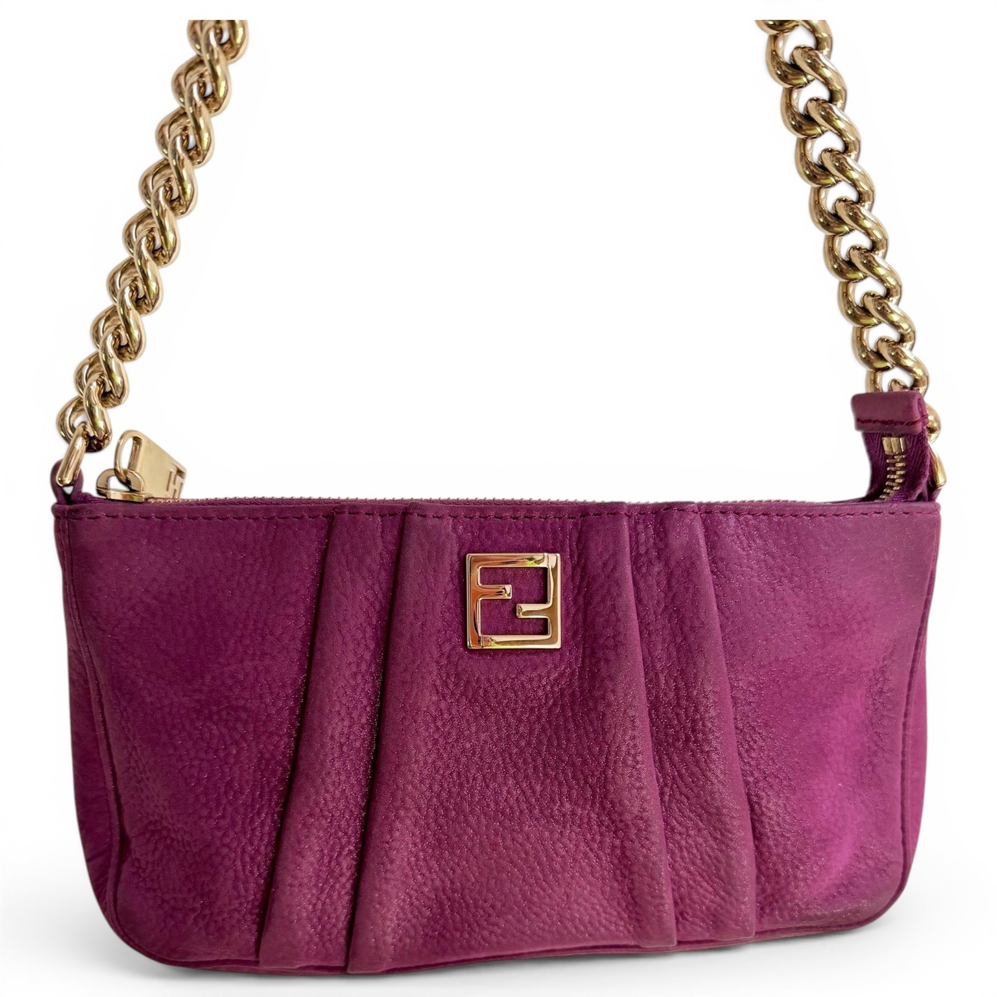 Baguette Chain leather handbag