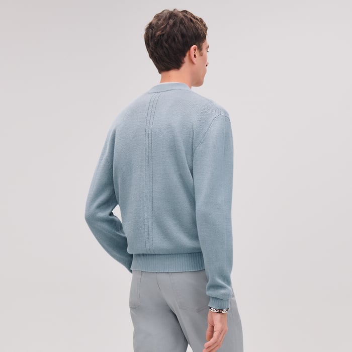 Bleu Glacier "Lin Et l'Autre" Buttoned Cardigan