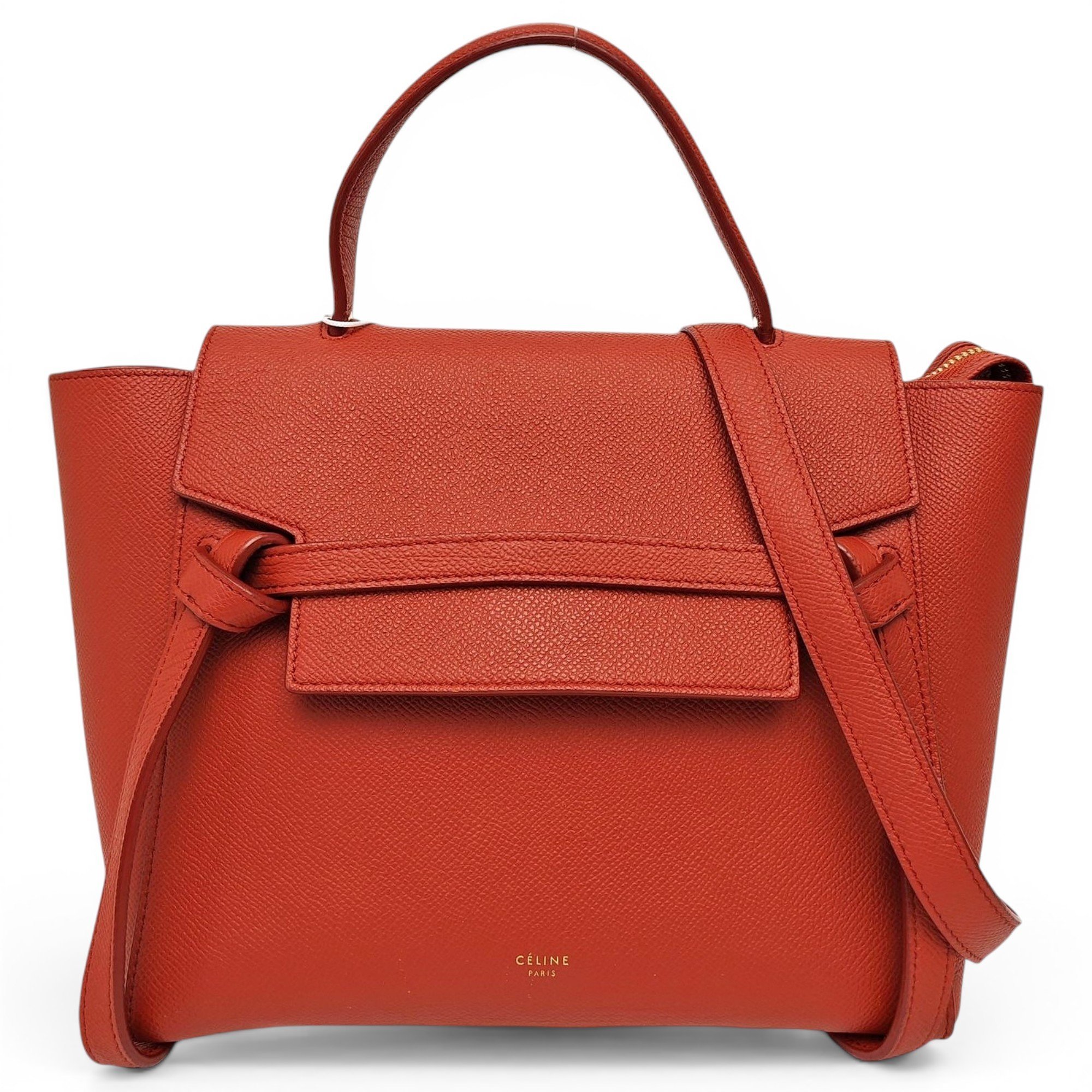 Belt leather crossbody bag
