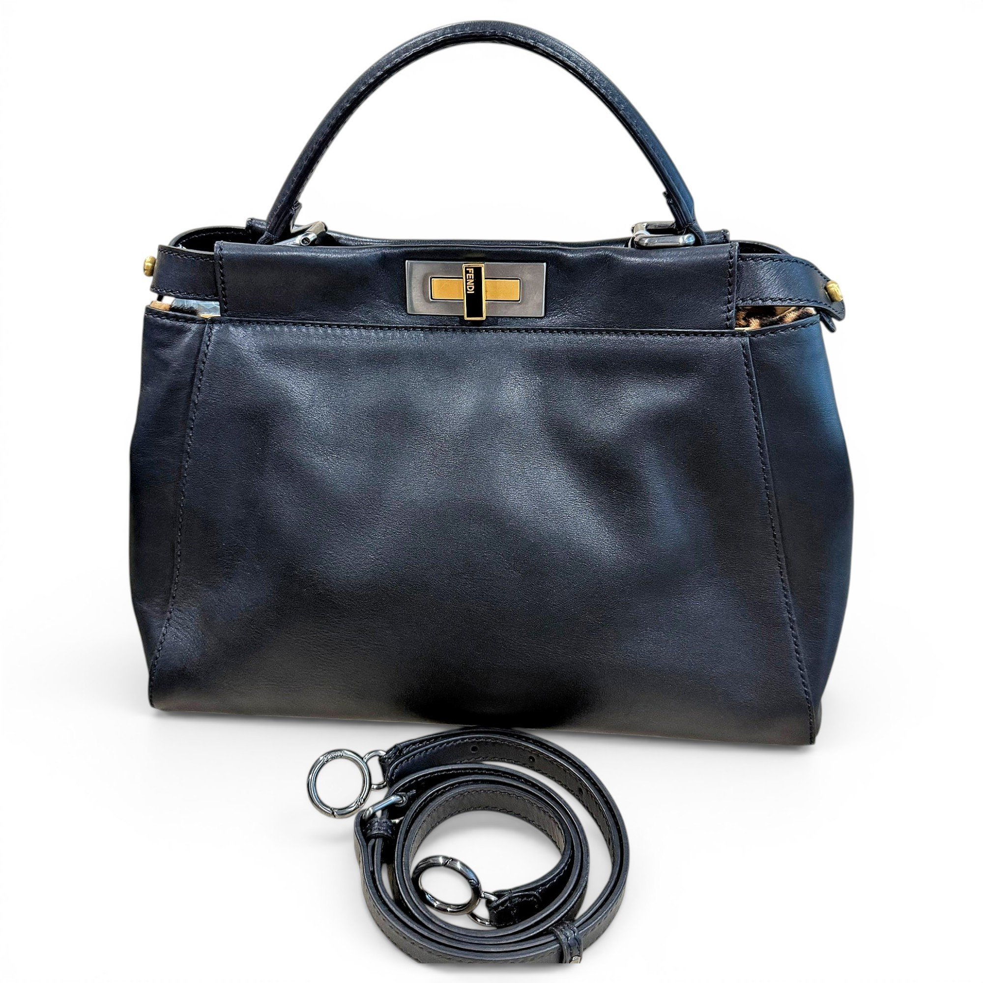 Peekaboo leather handbag