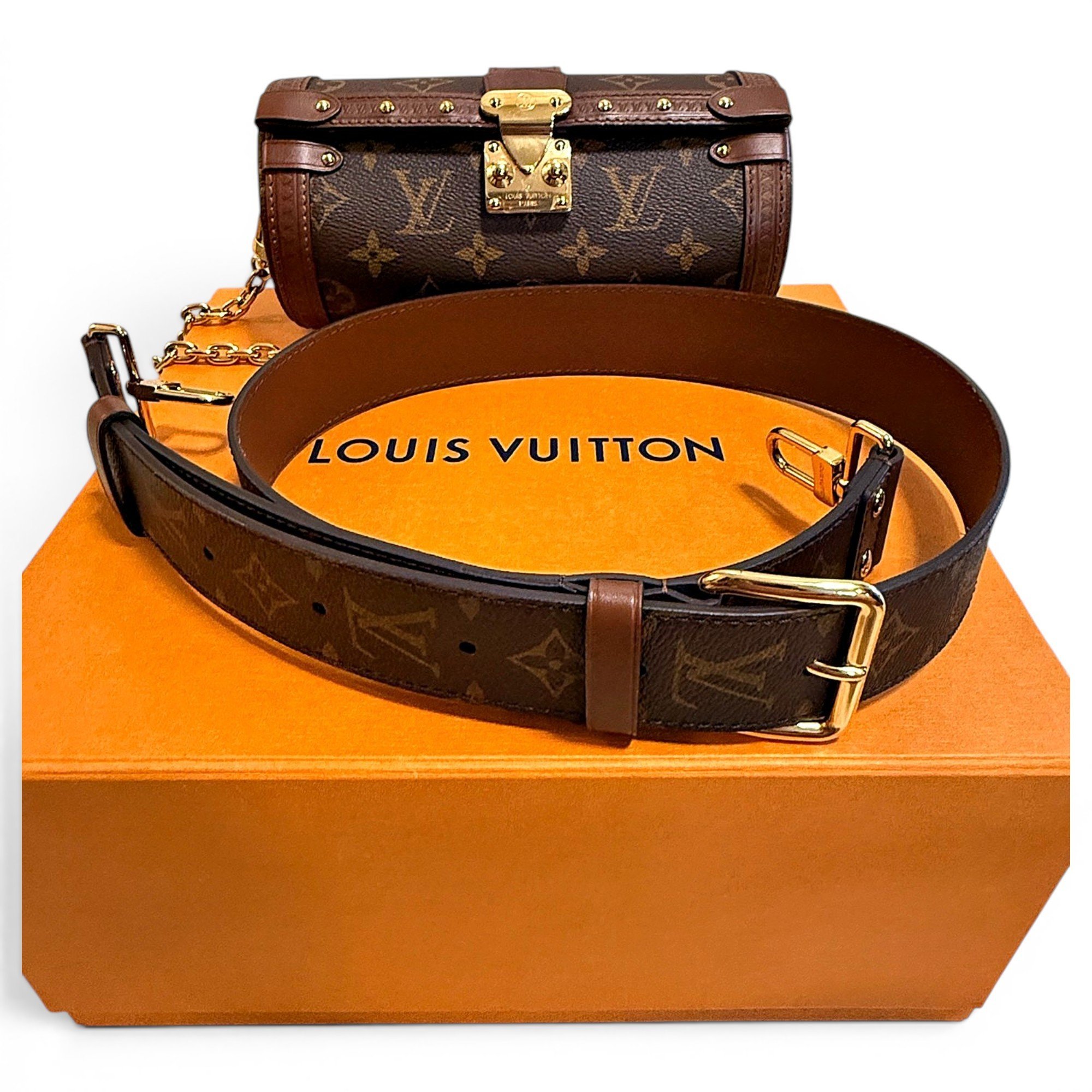 Papillon Trunk leather crossbody bag