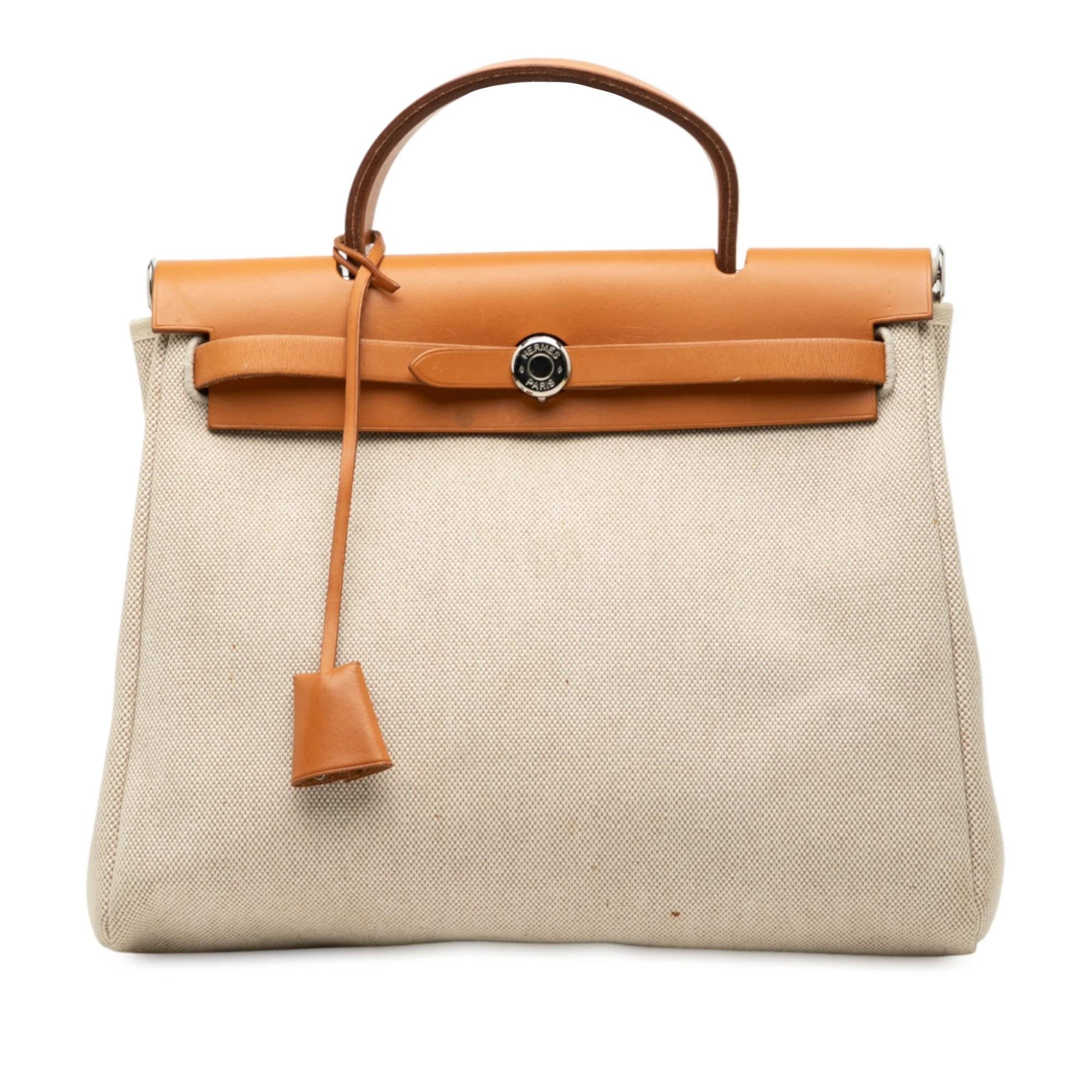Hermes Herbag Handbag Toile H Canvas