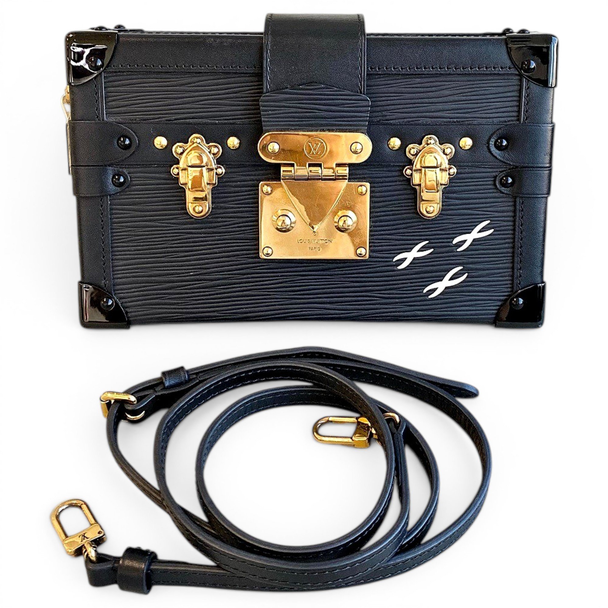 Petite Malle leather handbag