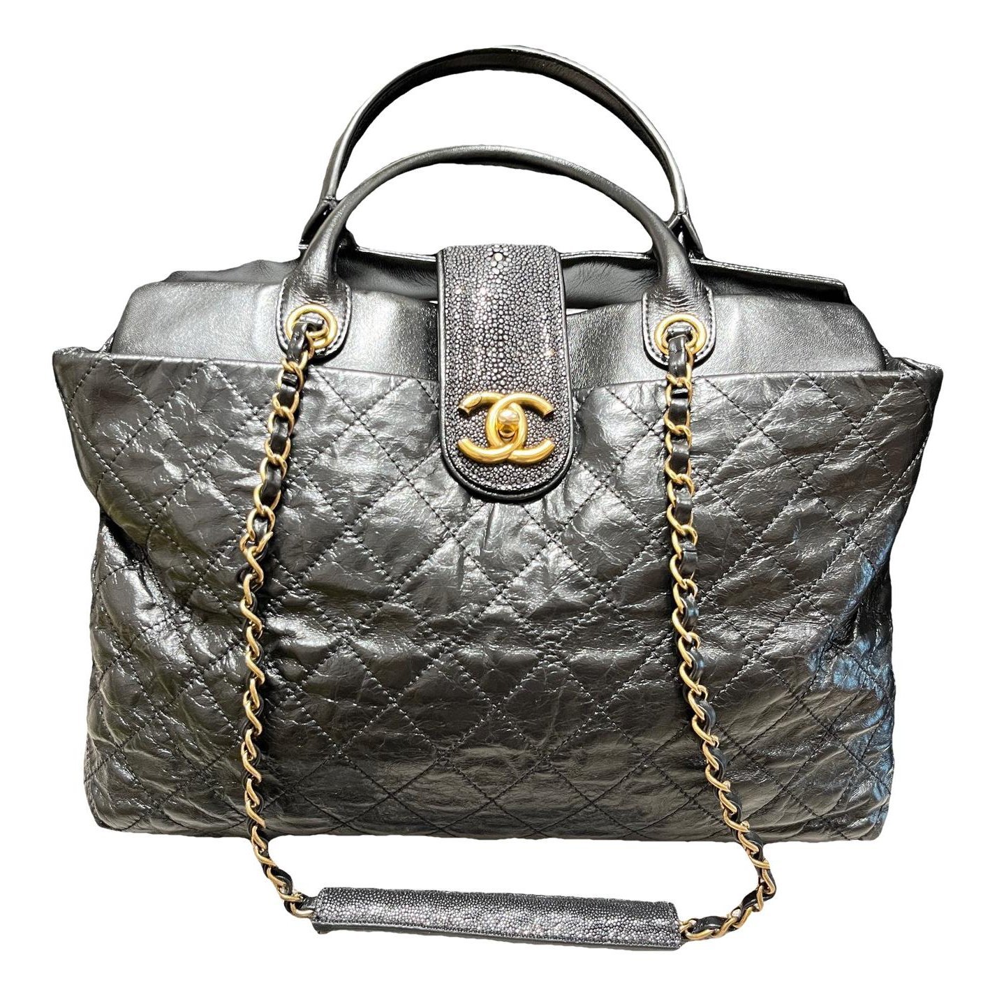 Executive leather tote