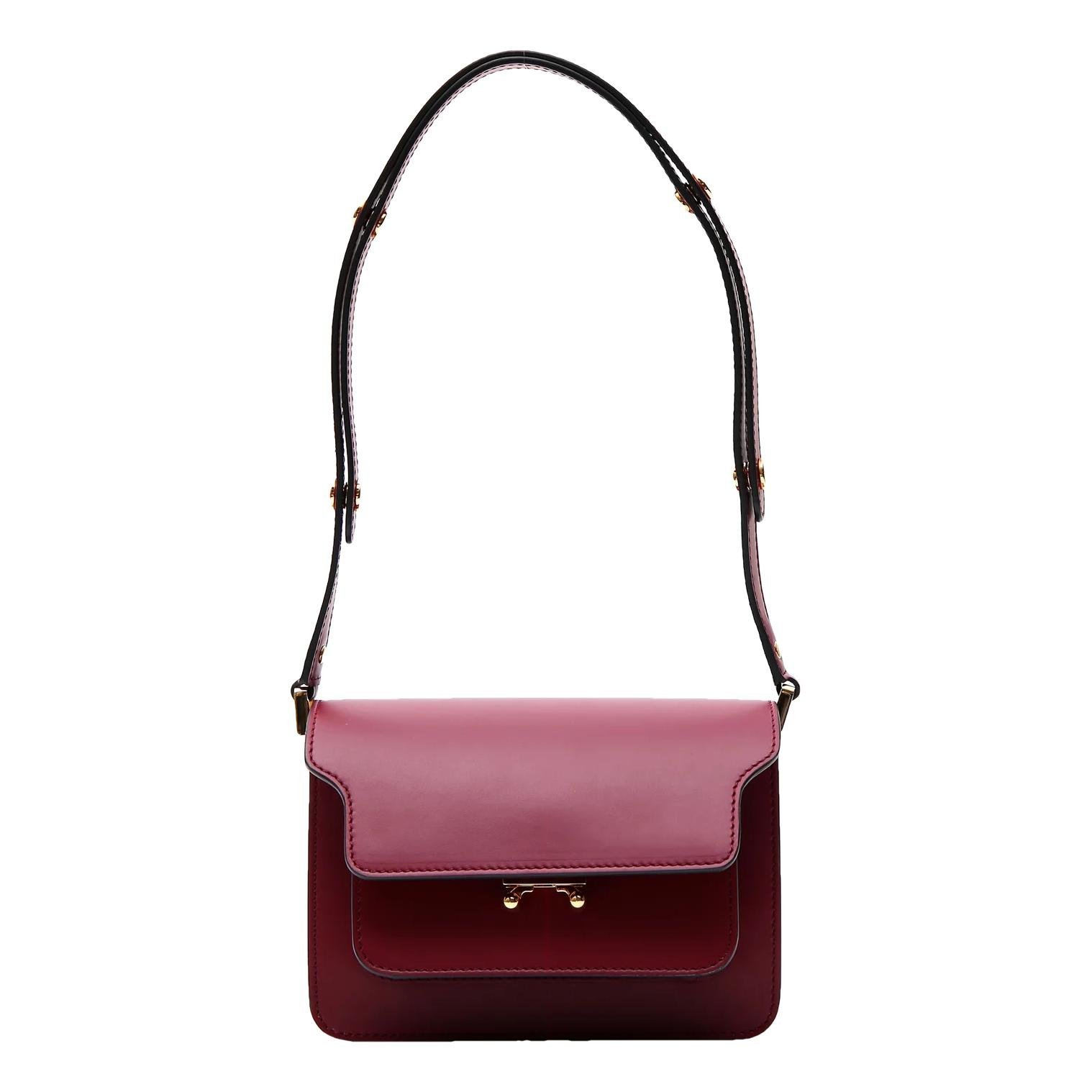 Trunk leather crossbody bag
