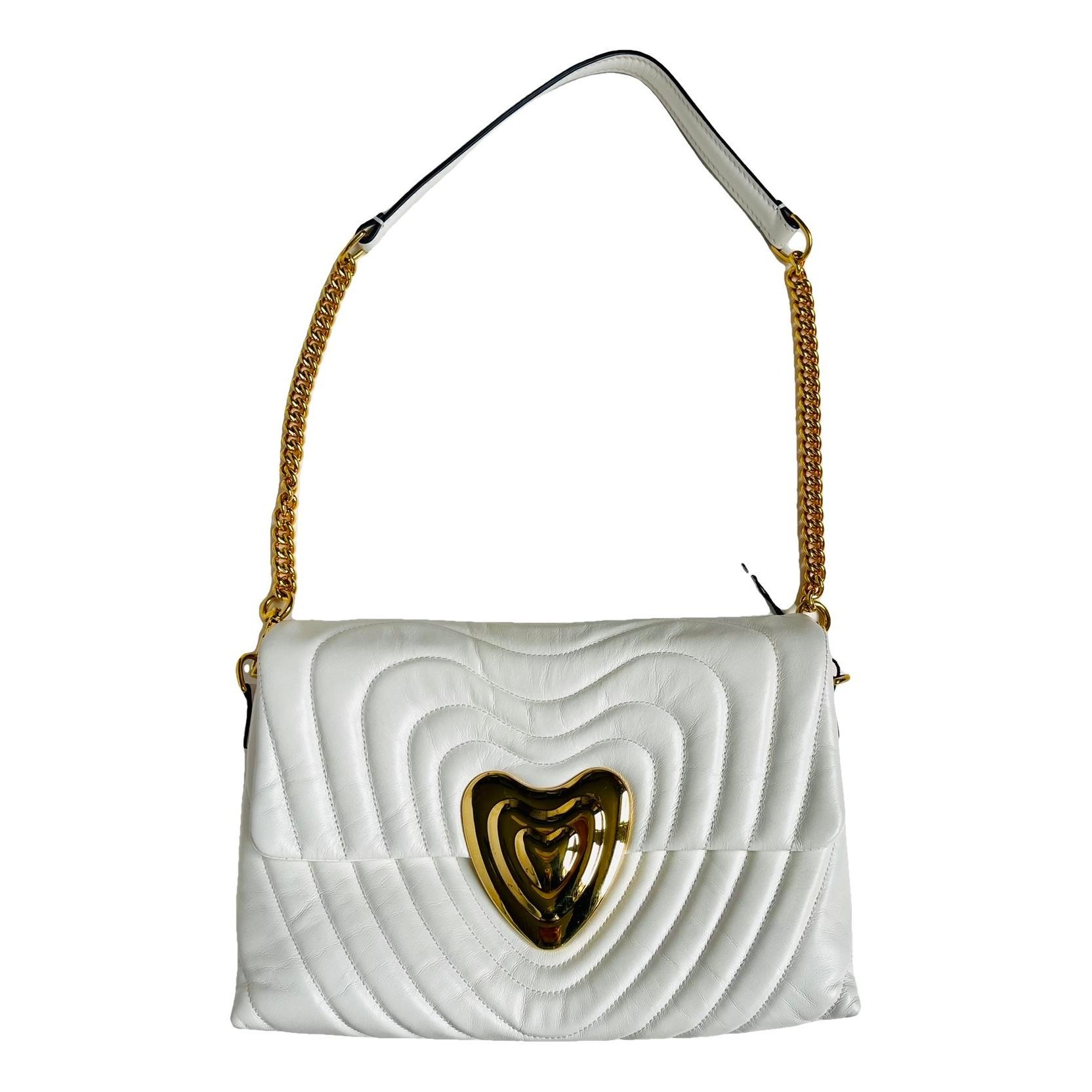 Heart bag leather handbag