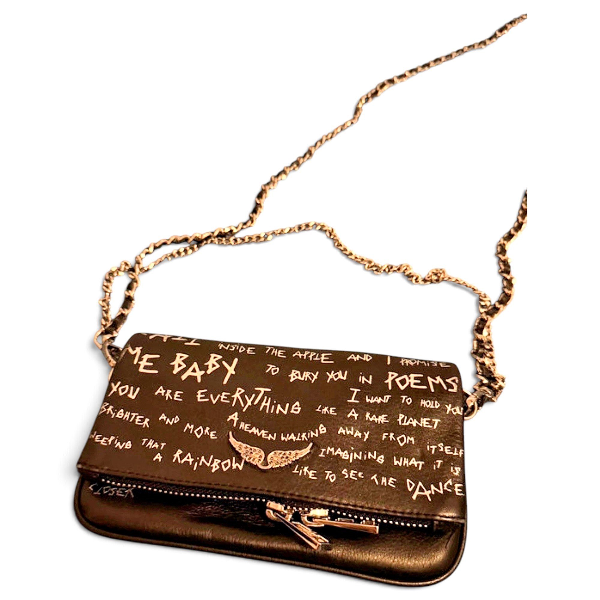 Leather clutch bag