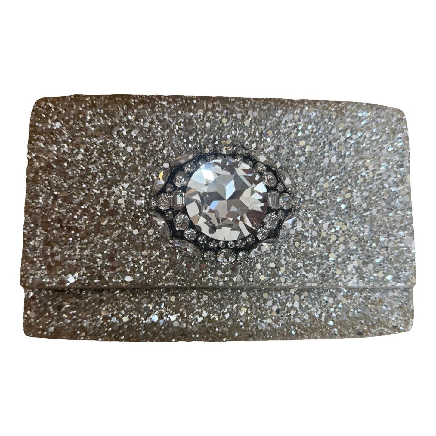 Lockett glitter clutch bag