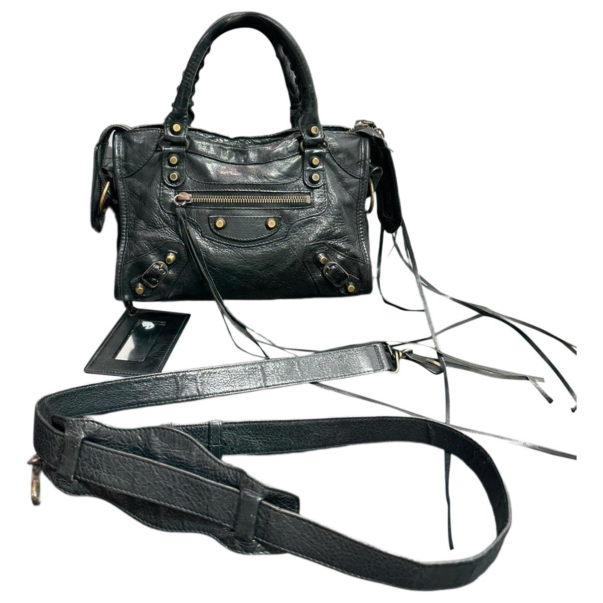 Balenciaga Classic Metalic leather handbag