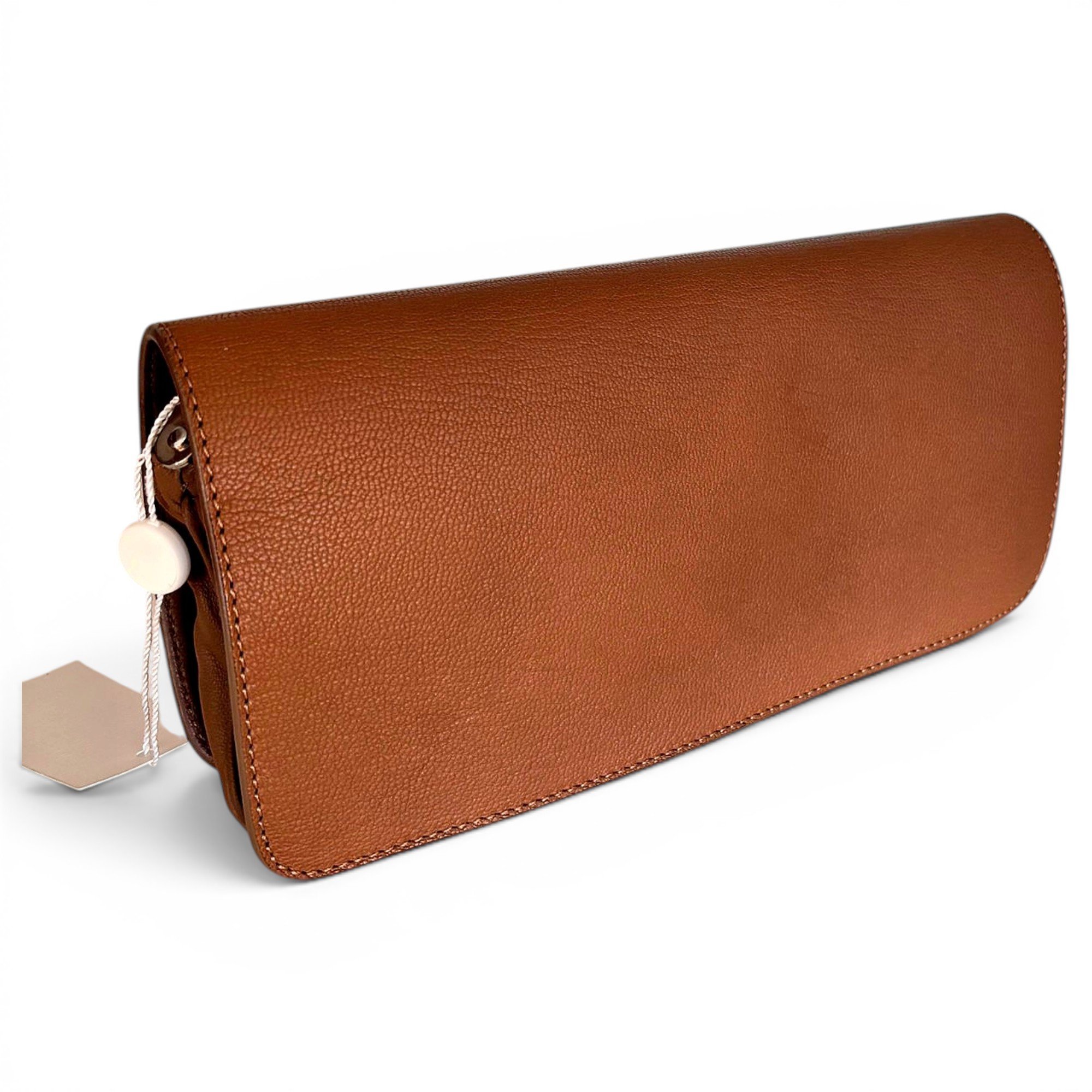 Leather clutch bag