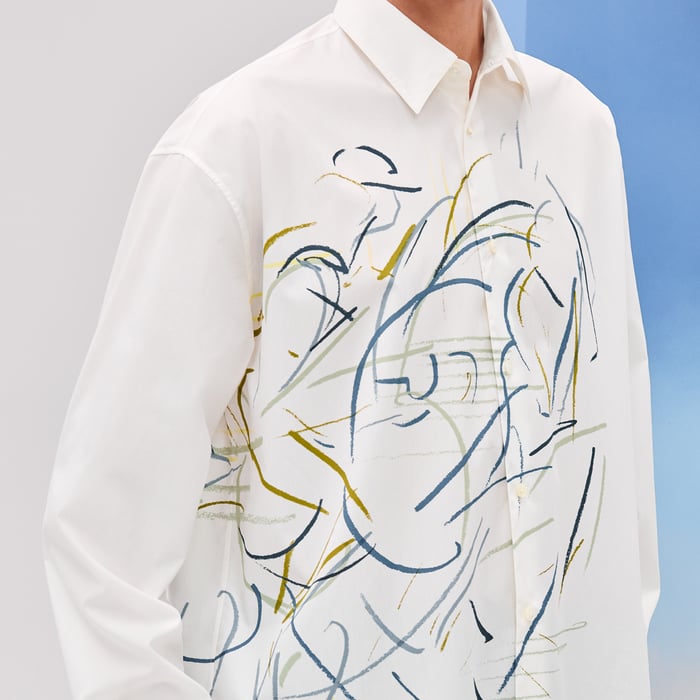 Matcha "Esquisse Au Galop" Boxy Fit Shirt