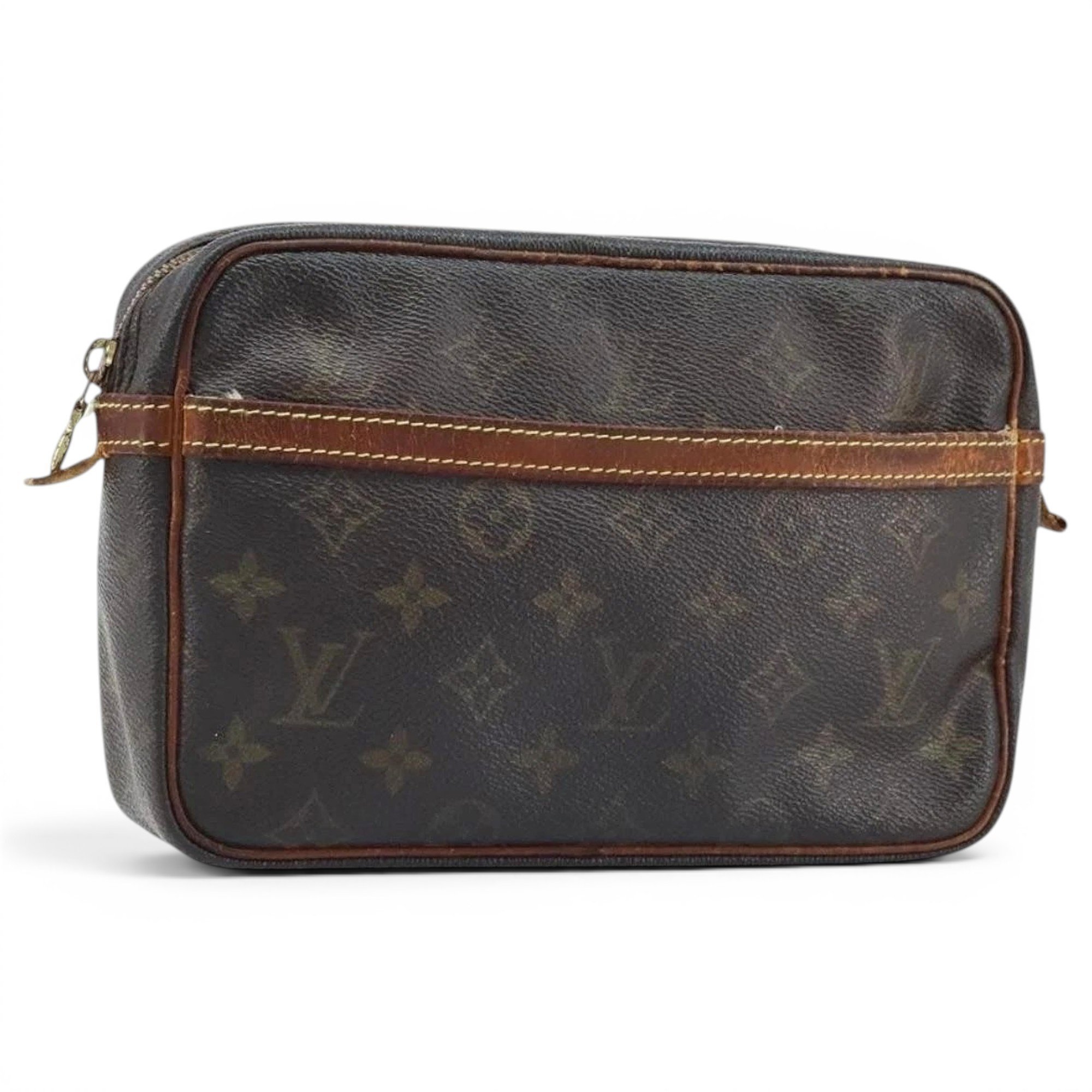 Leather clutch bag
