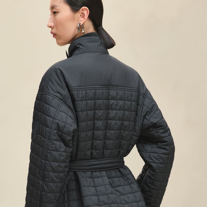 Bleu Noir Quilted Coat