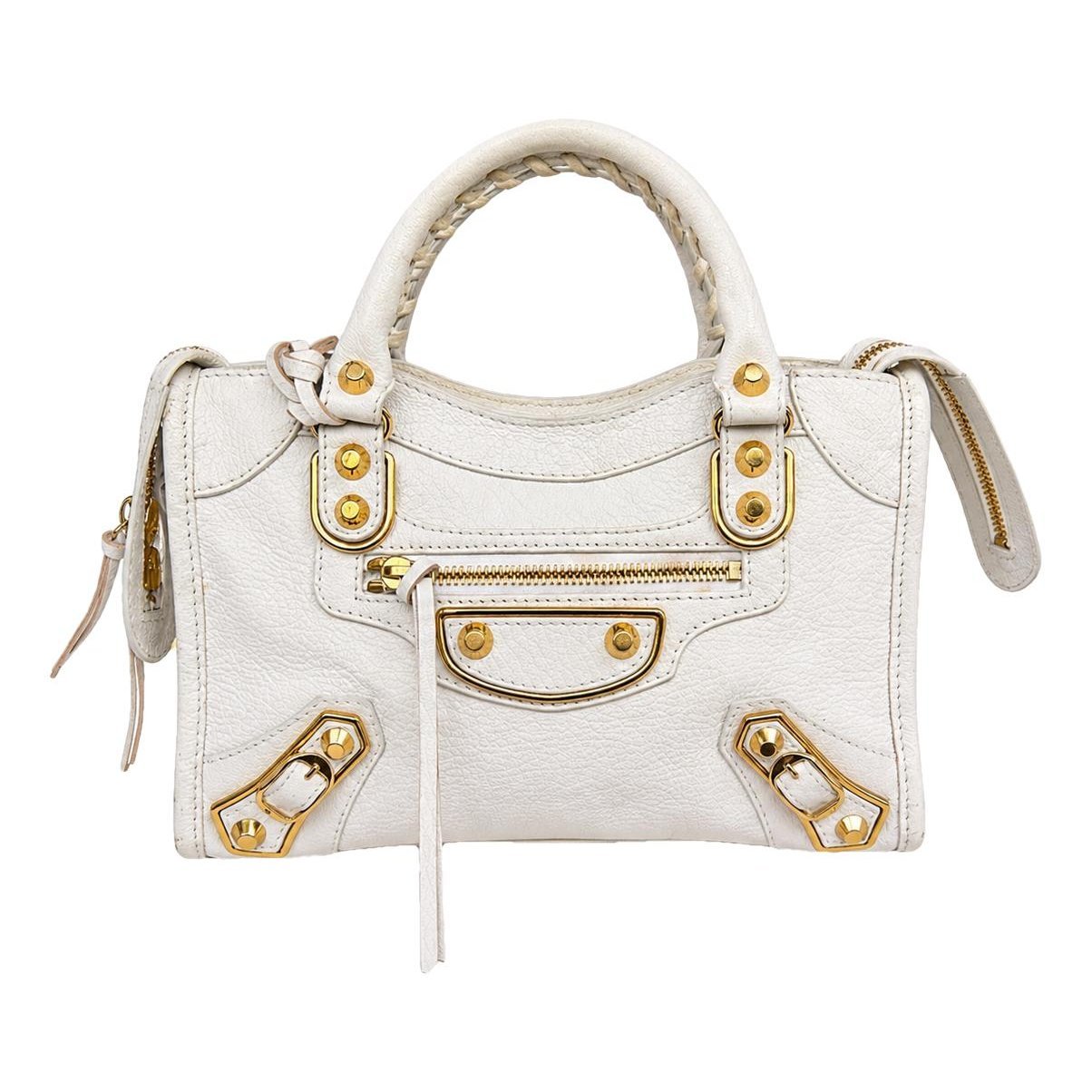 City leather handbag