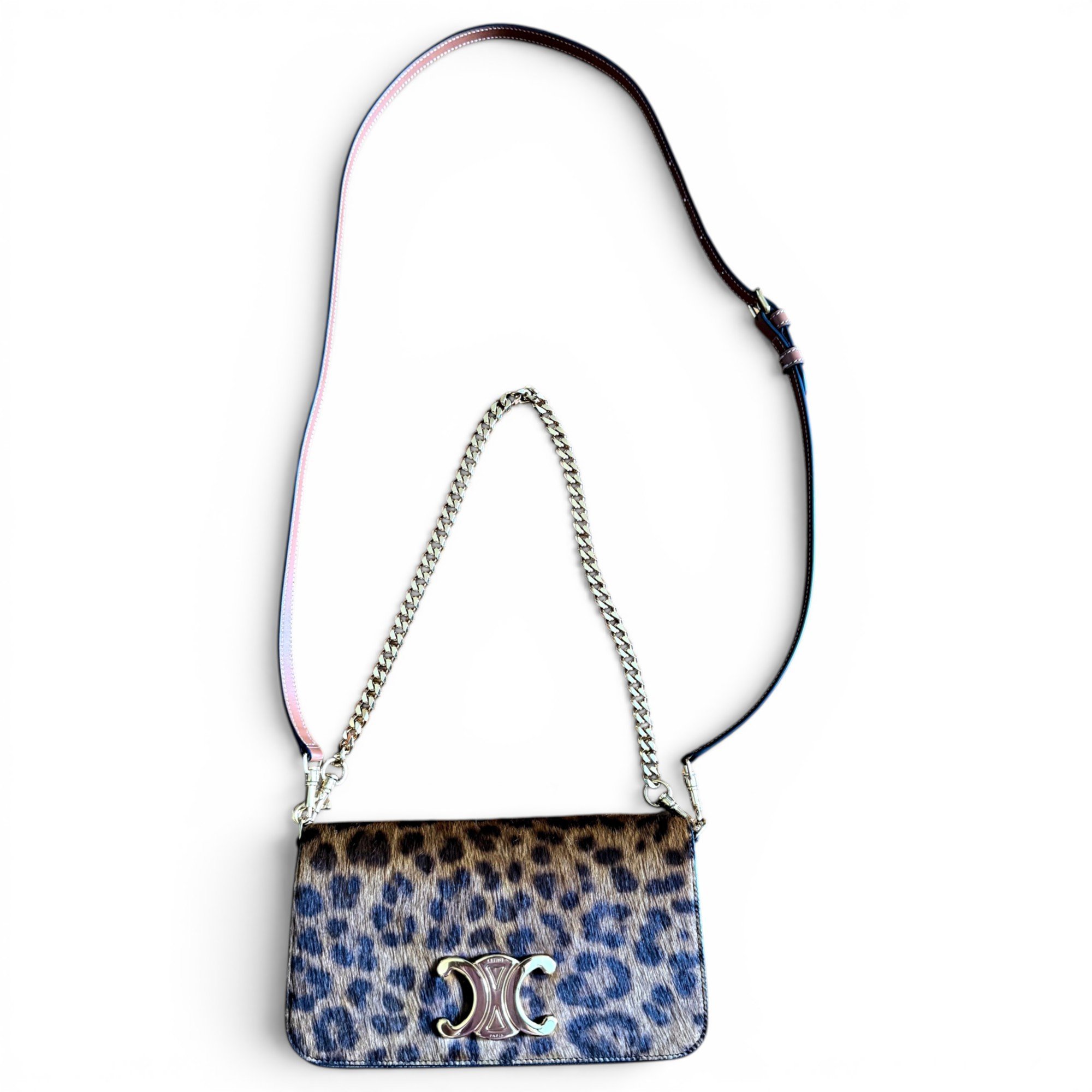 Triomphe pony-style calfskin handbag
