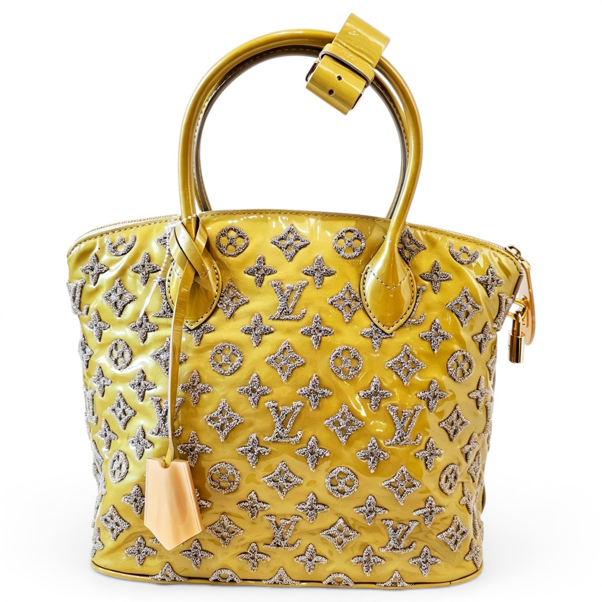 Lockit patent leather tote
