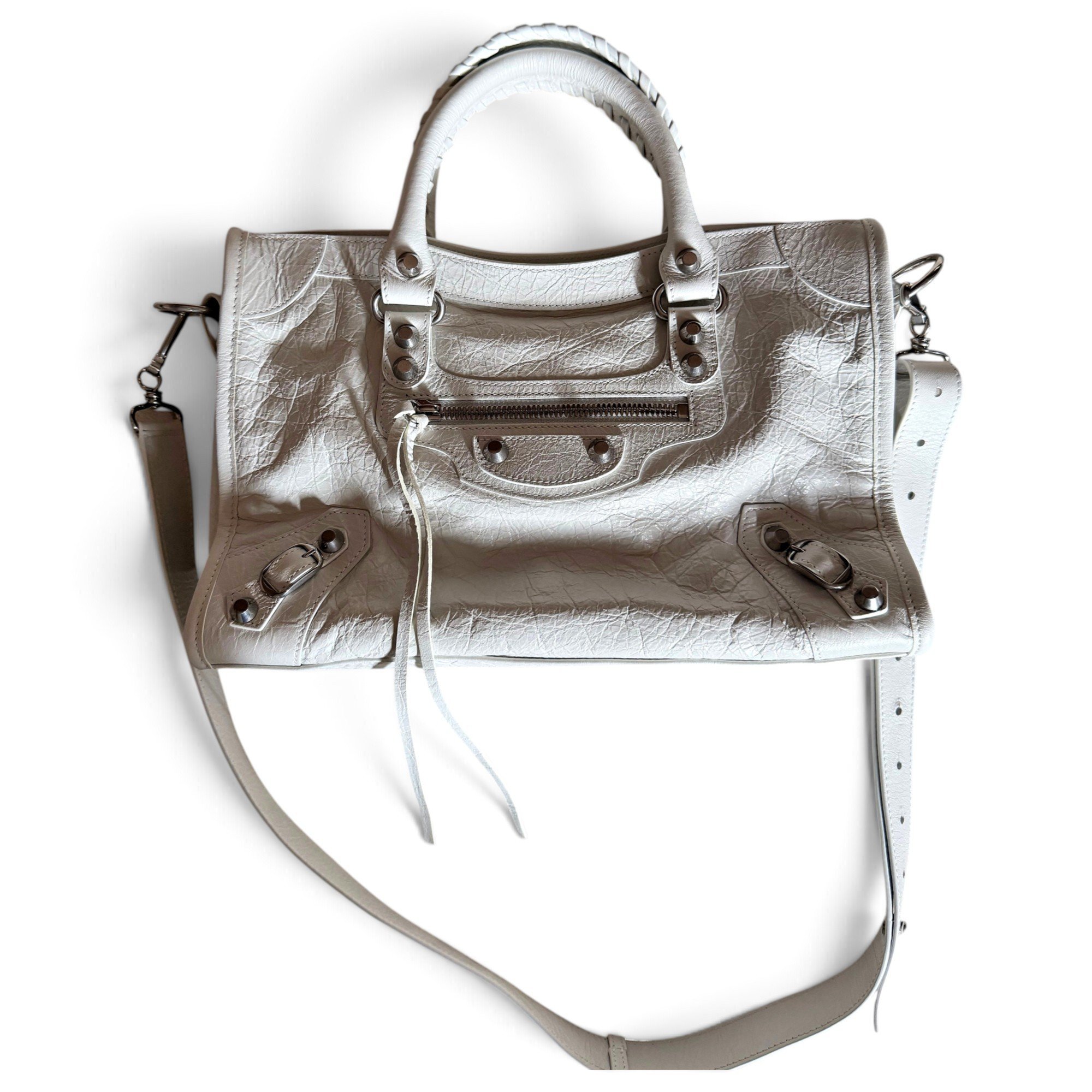 City leather handbag