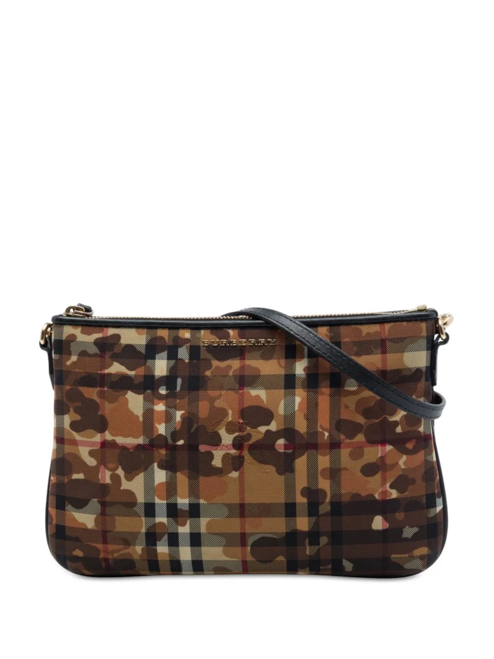 2000-2017 Haymarket Check Coated Canvas Camouflage Peyton crossbody bag