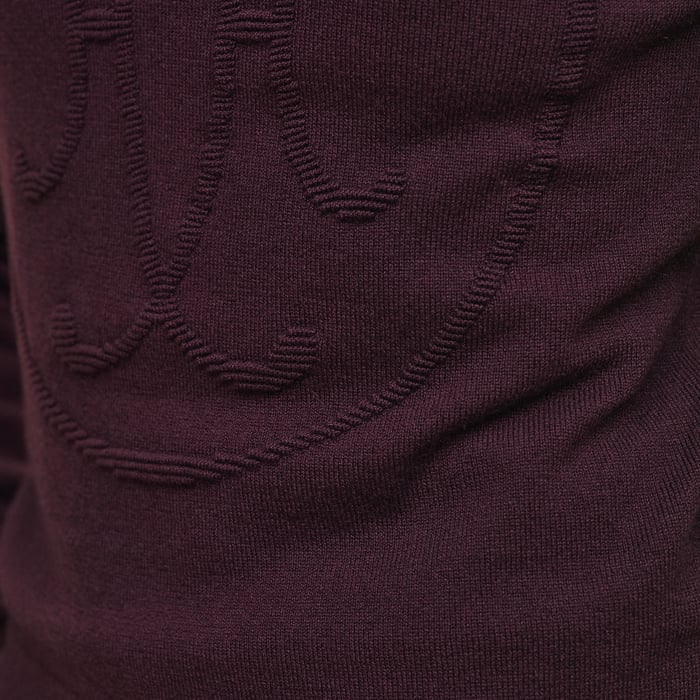 Rouge Bordeaux Cashmere "H Lift" Long-sleeve Sweater