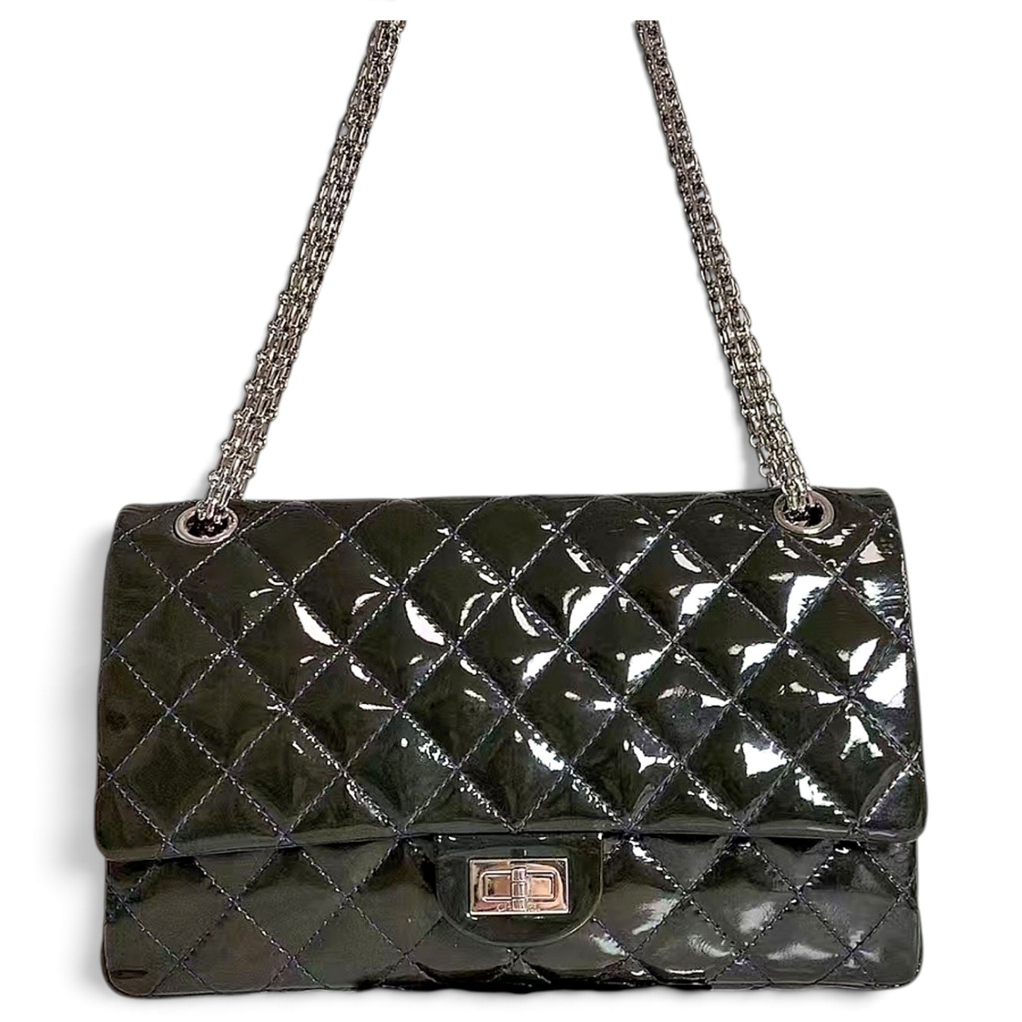 2.55 patent leather handbag
