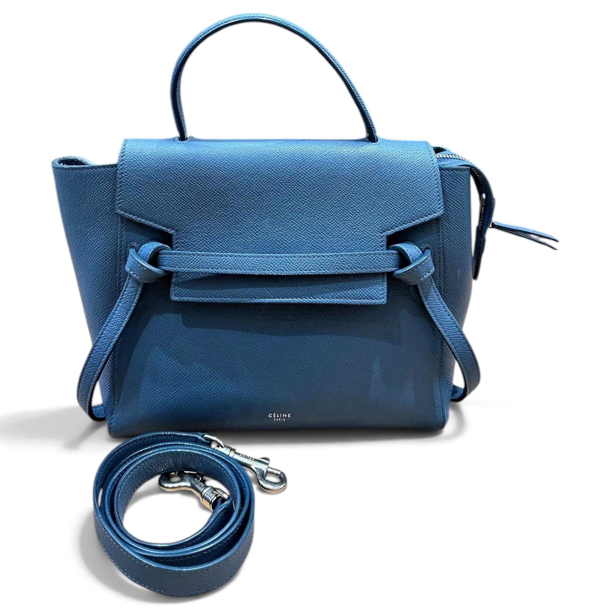 Belt leather crossbody bag