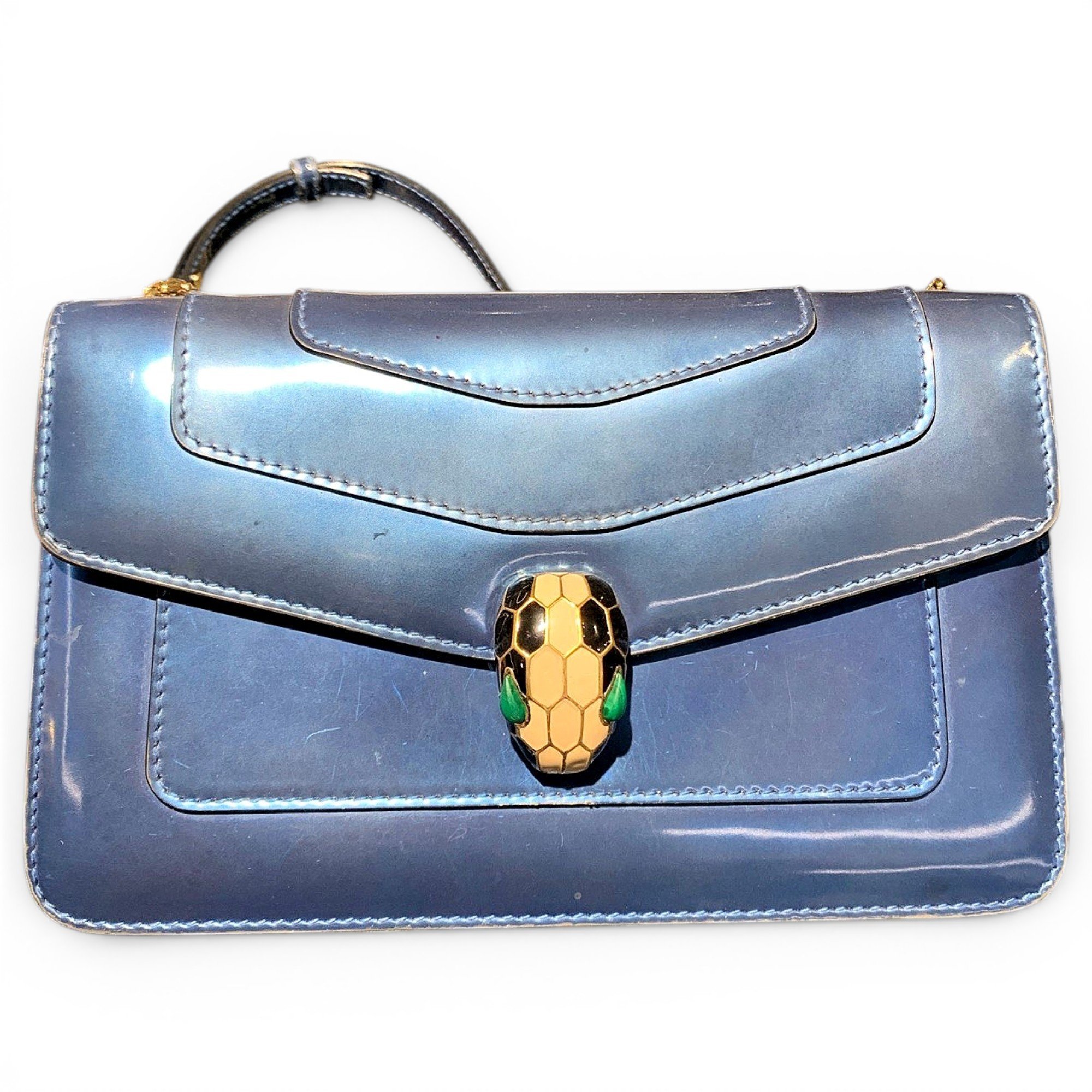 Serpenti leather handbag