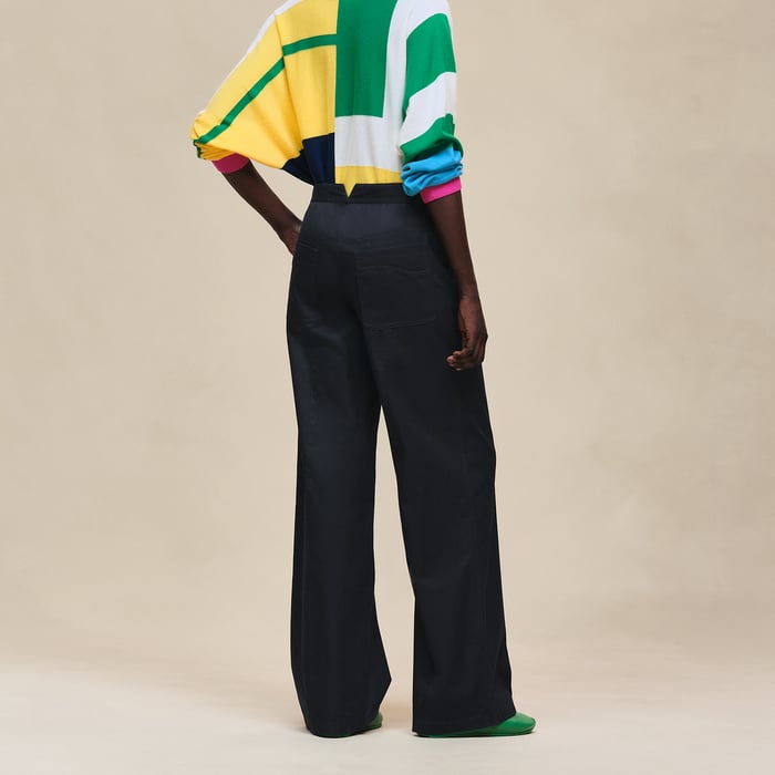 Bleu Noir Loose Fit Pants