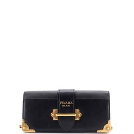 Prada Cahier Chain Clutch City Calf and Saffiano