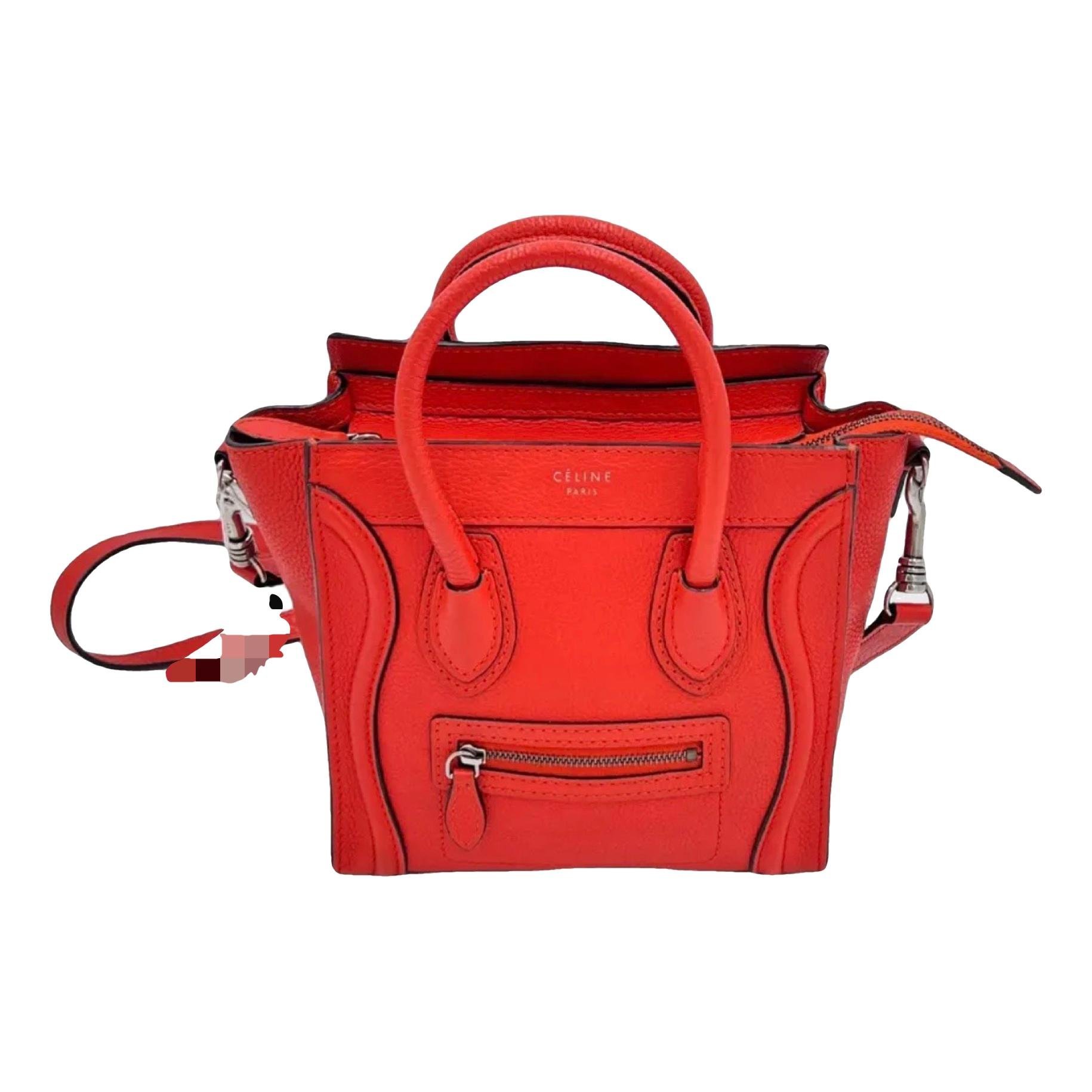 Celine Nano Luggage leather handbag