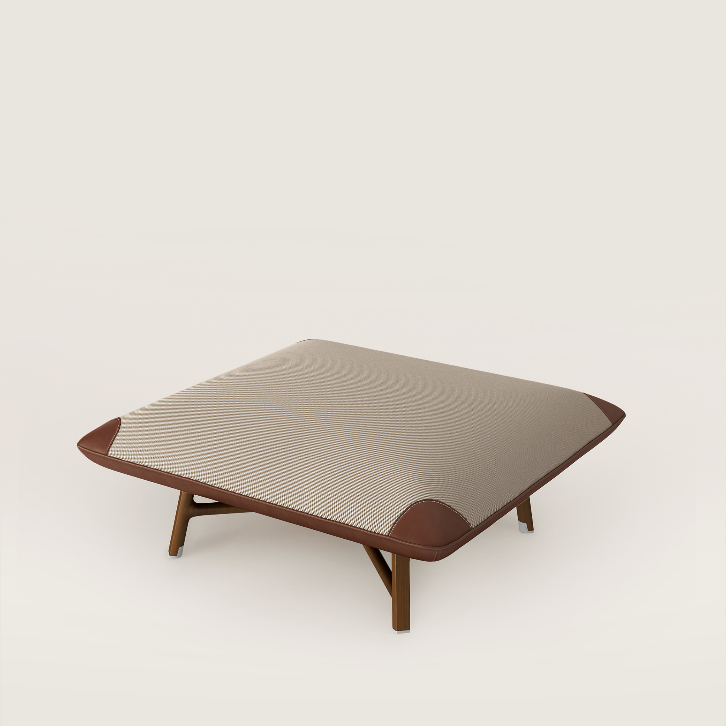 Les Necessaires d'Hermès "carre d'assise" low stool, medium model