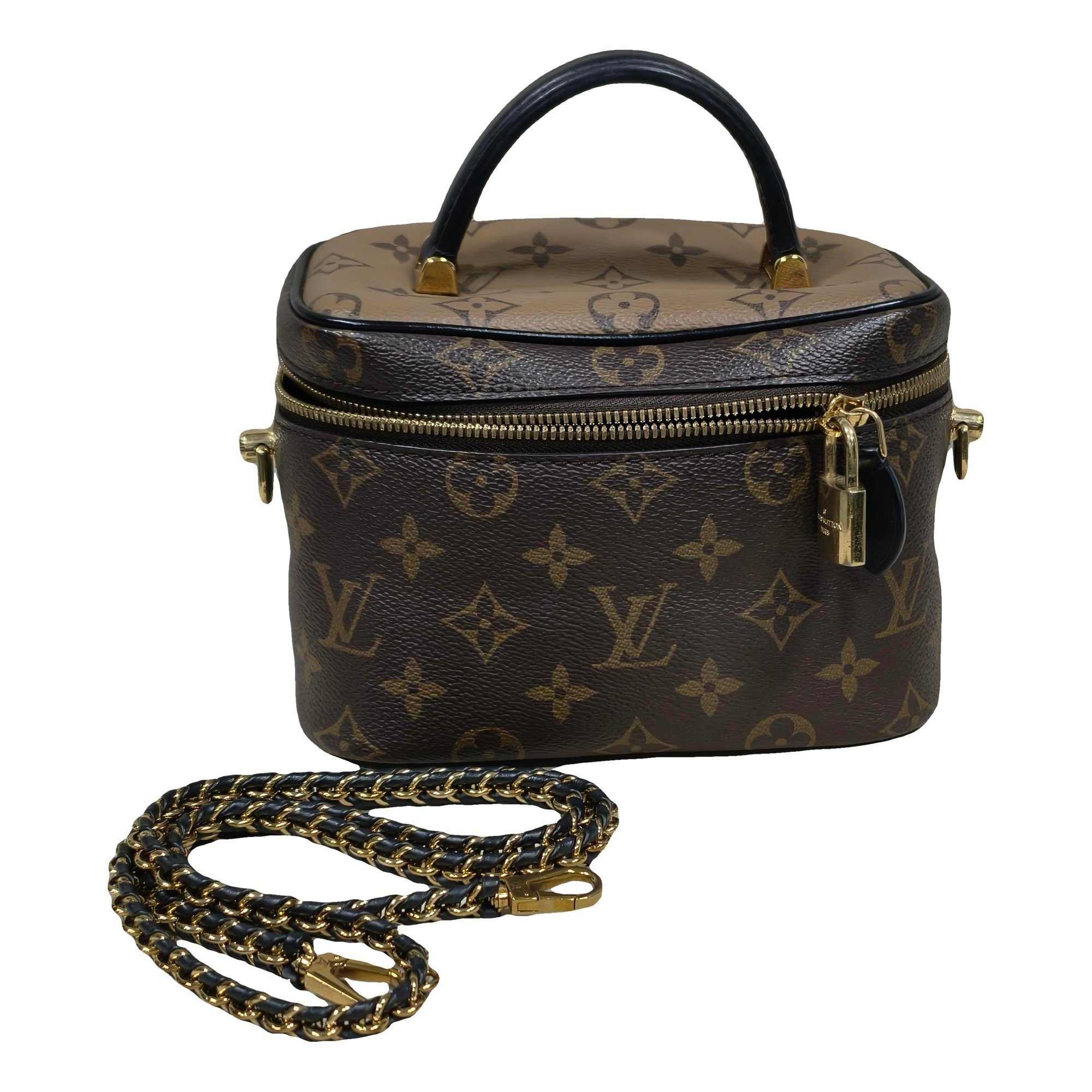 Vanity leather handbag
