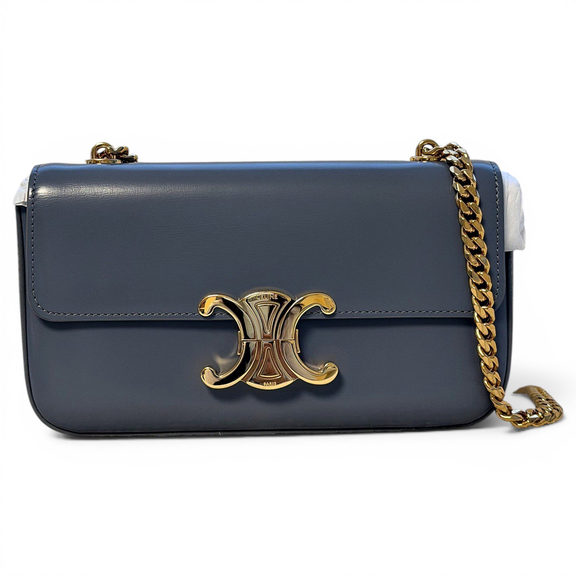 Triomphe chain leather crossbody bag
