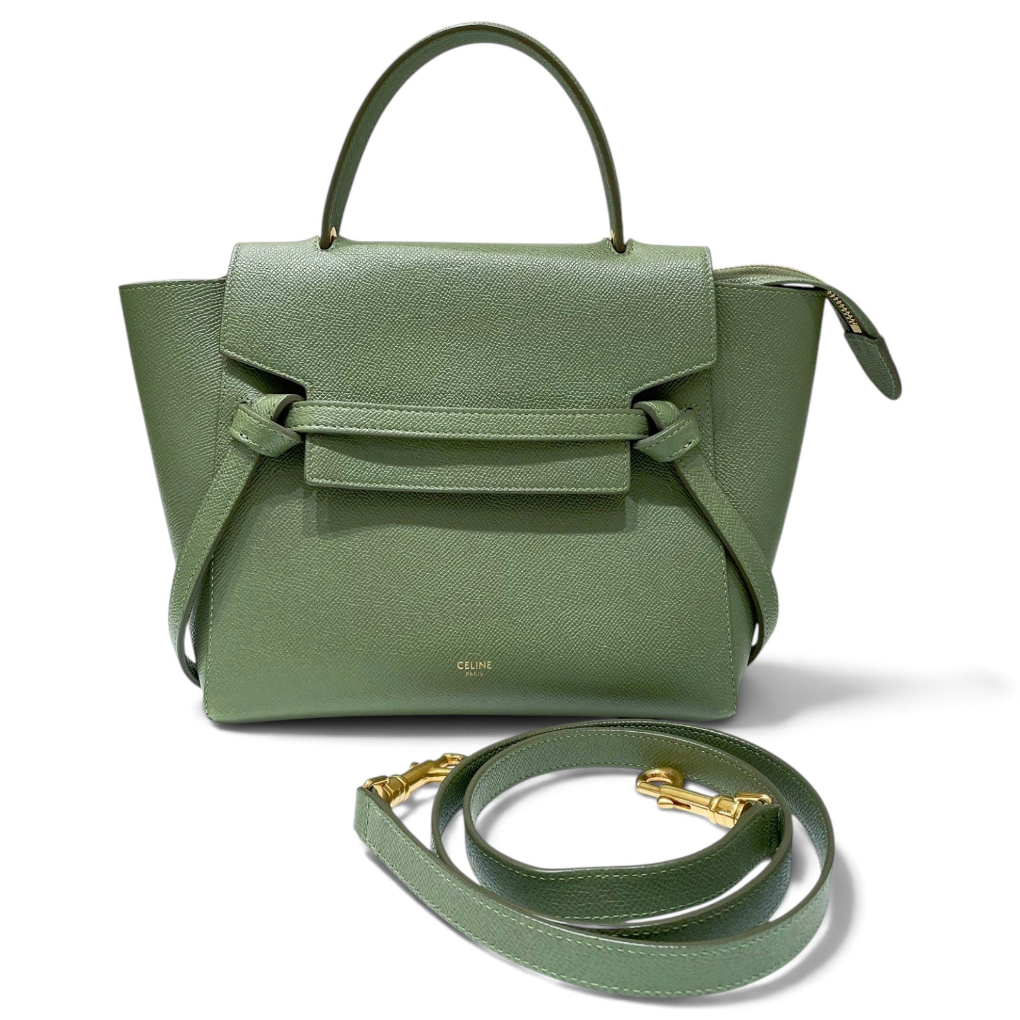 Belt leather handbag