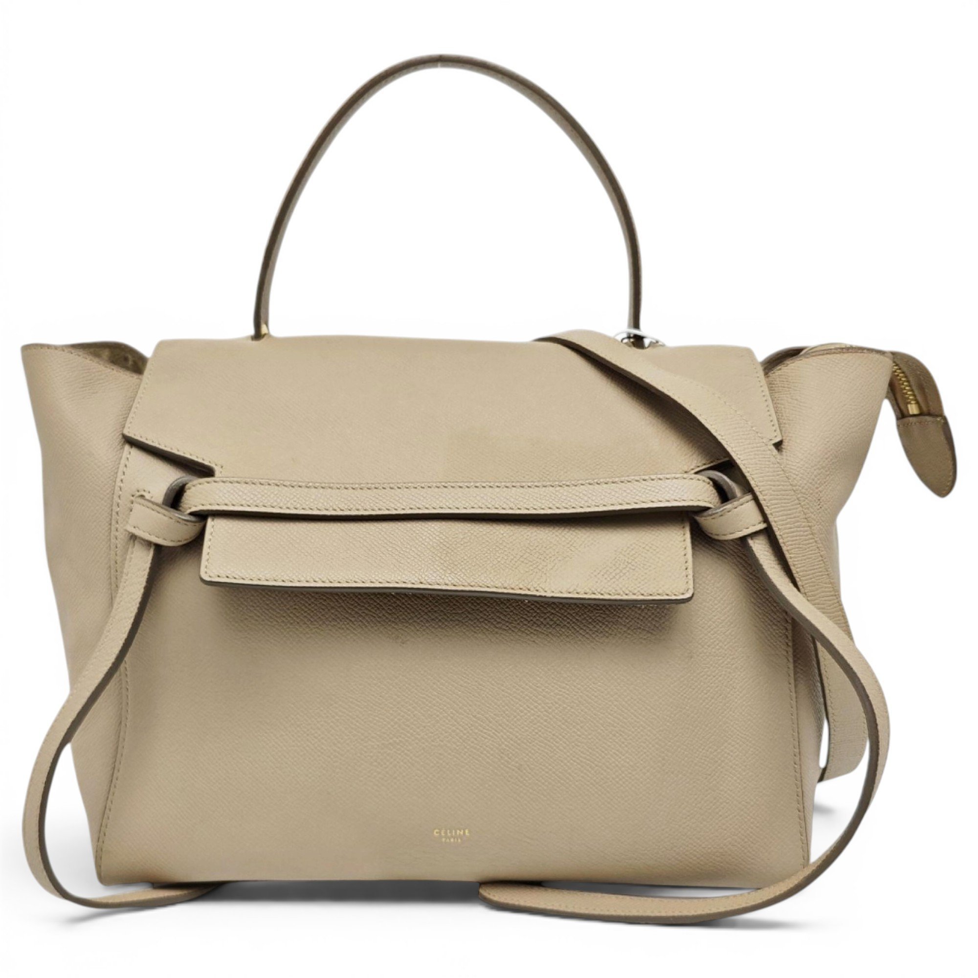 Belt leather handbag