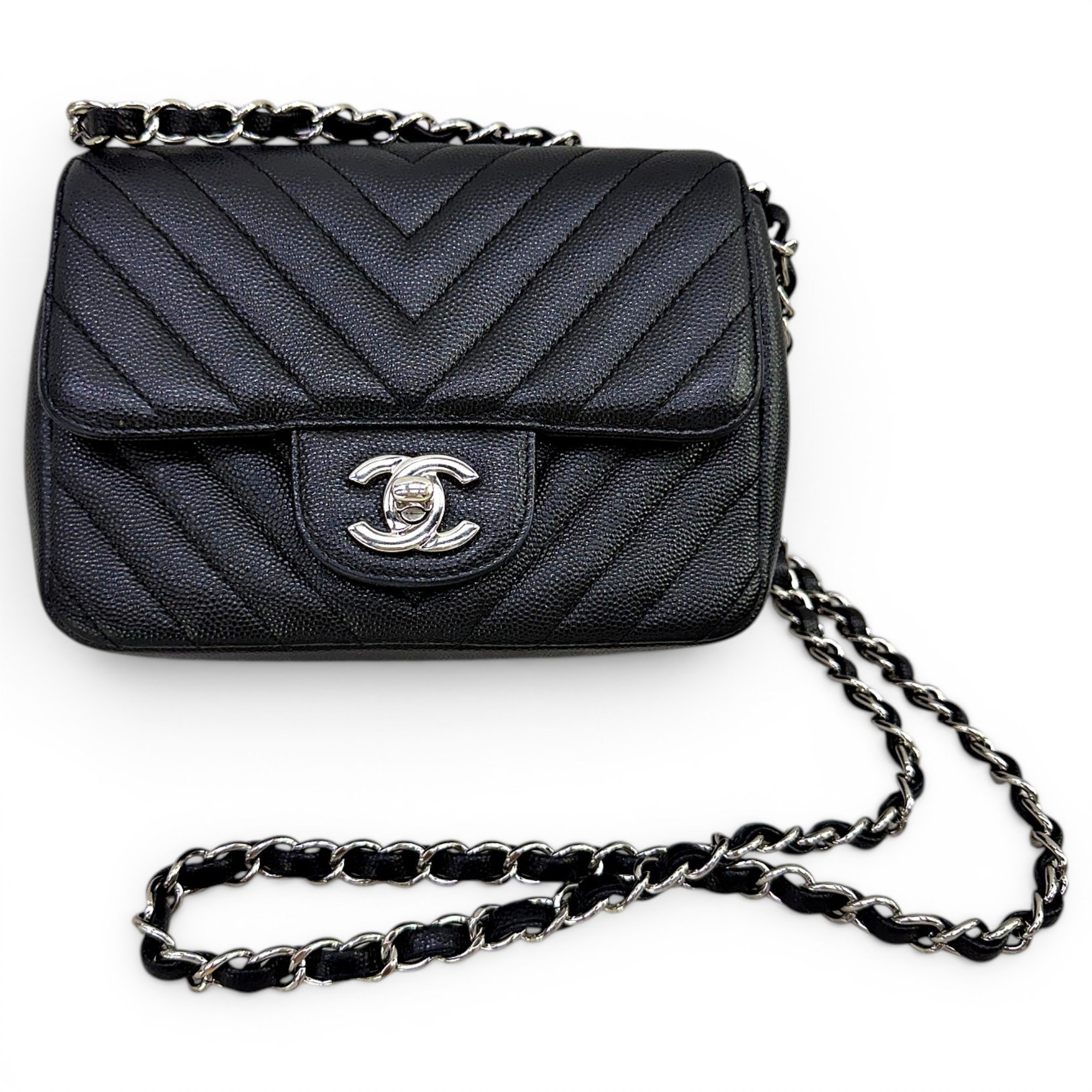 Patent leather handbag